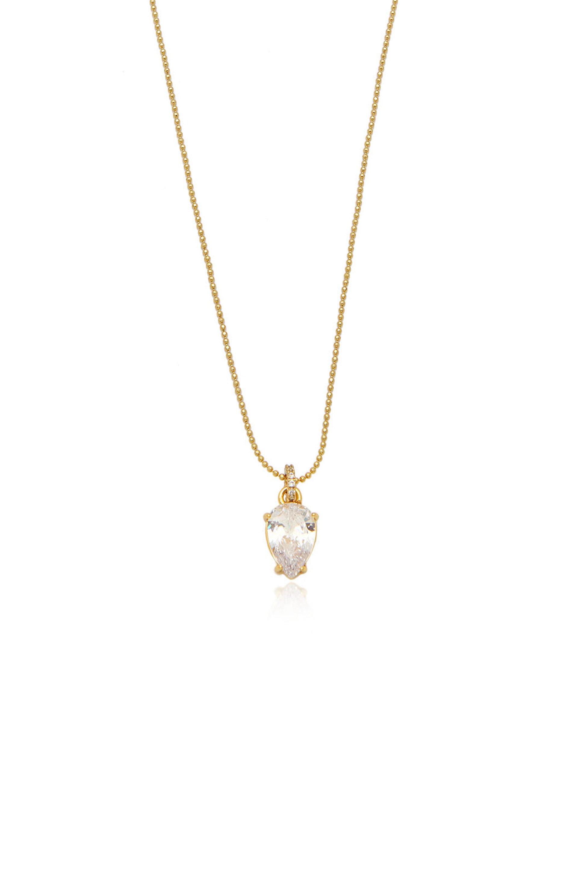 Gold Plated Solitaire Necklace