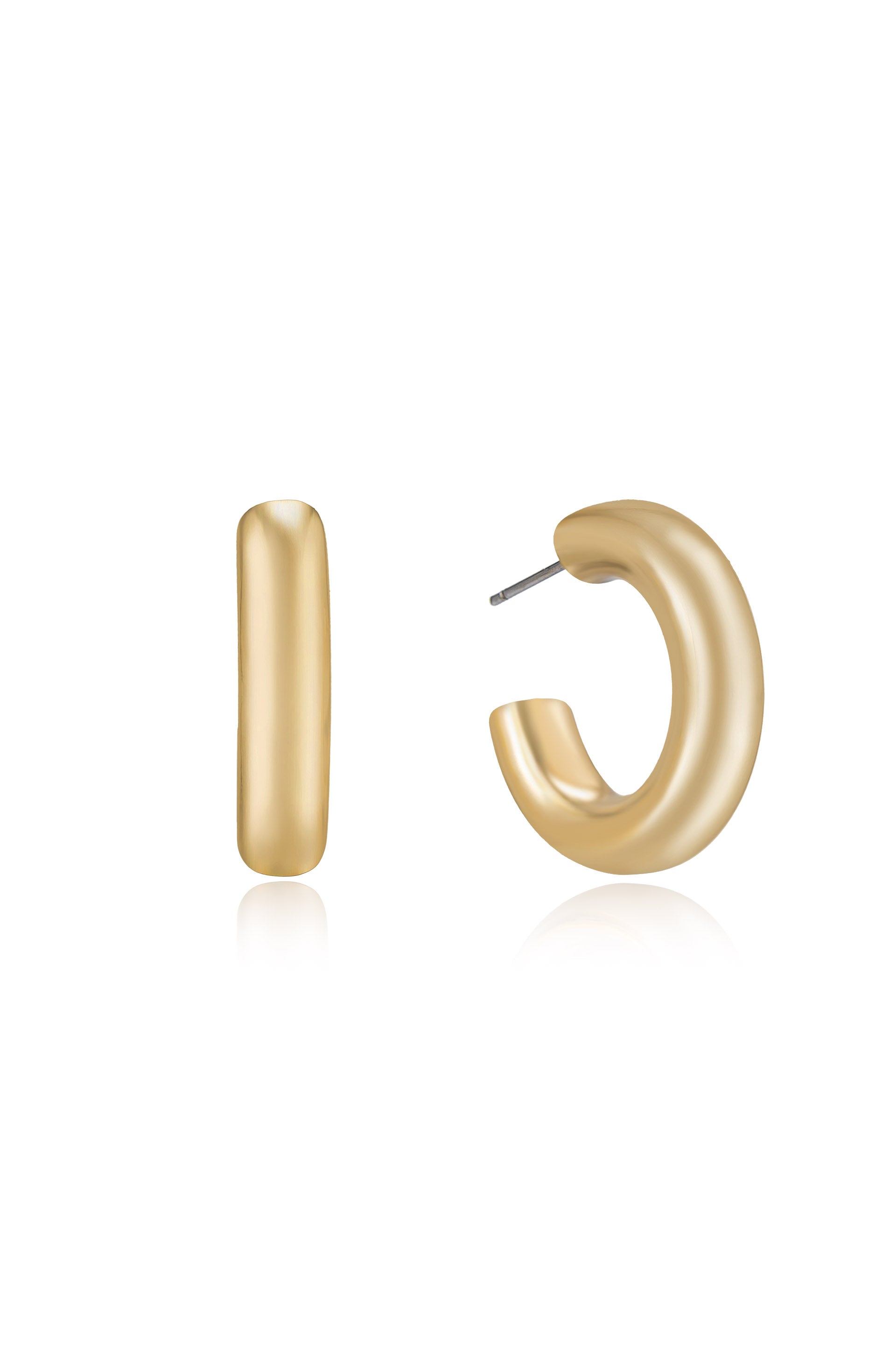 Classic Hoops Thick Small Gold