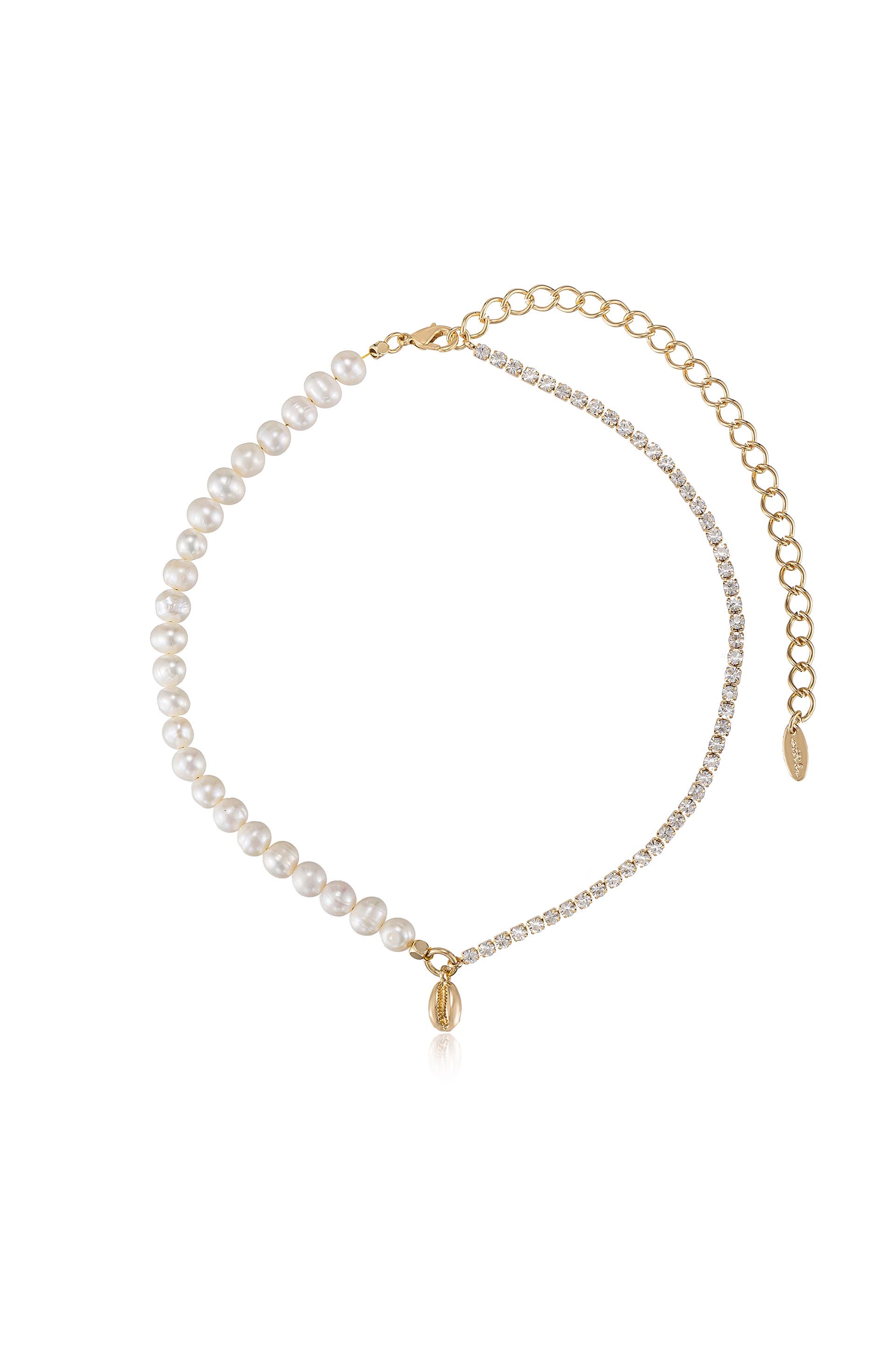 Pearl, Crystal, and Shell 18k Gold Plated Necklace – Ettika