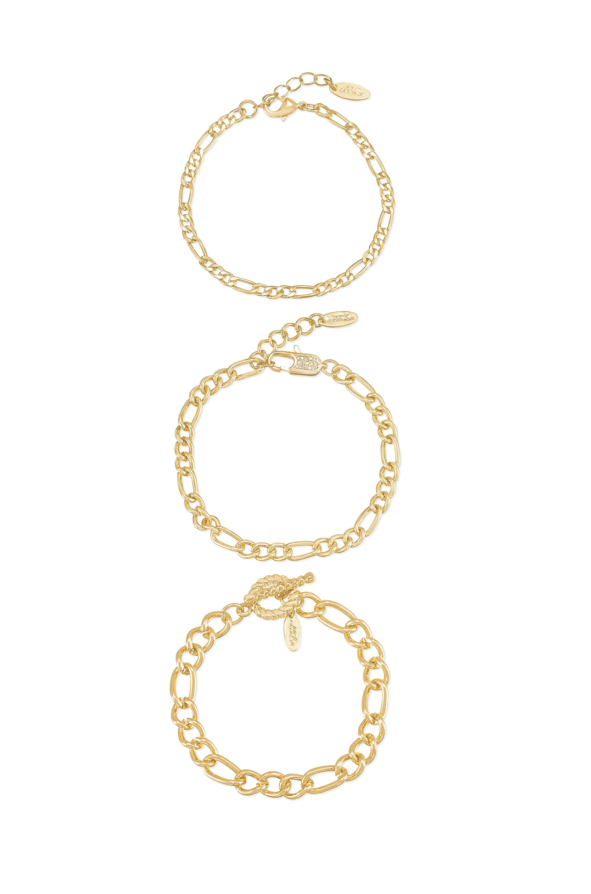 Set Necklace and bracelet gold plated