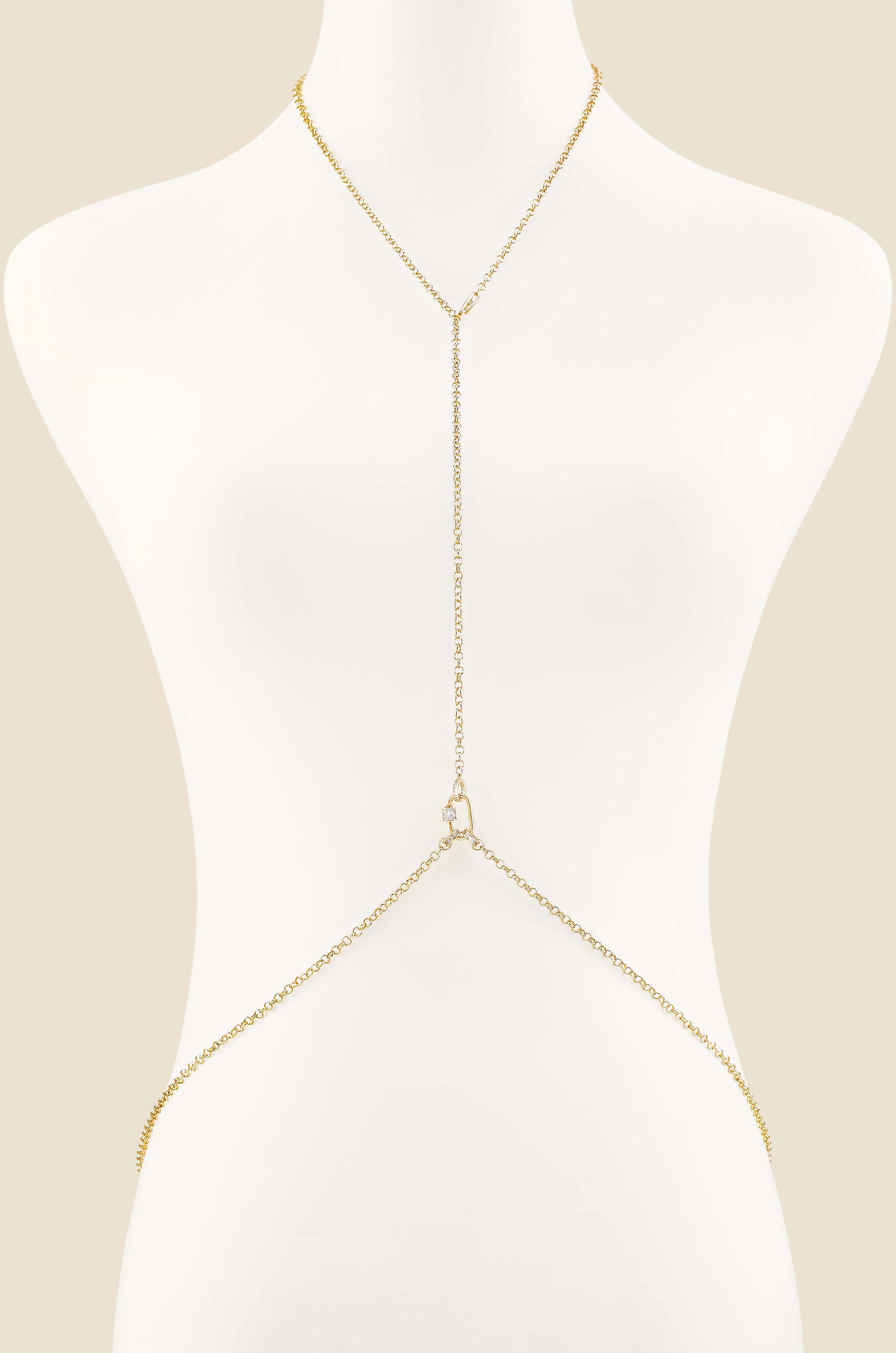 Crystal Rhinestone Bead Body Chain Harness Body Jewelry Bikini Bra Infinite  Personality Body Chain Accessories For Women And Girls (gold)