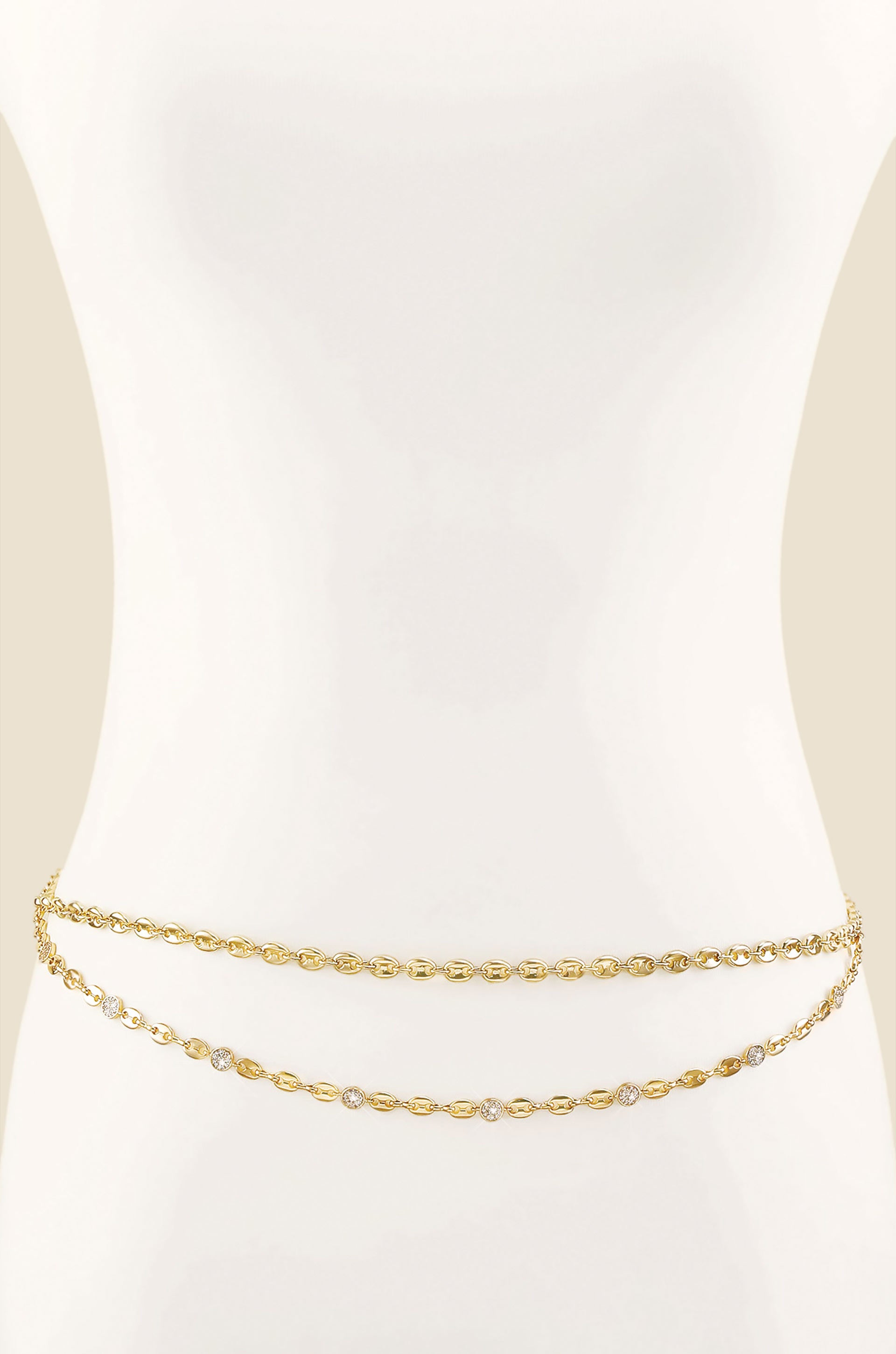 Make a Splash Body Chain in Gold