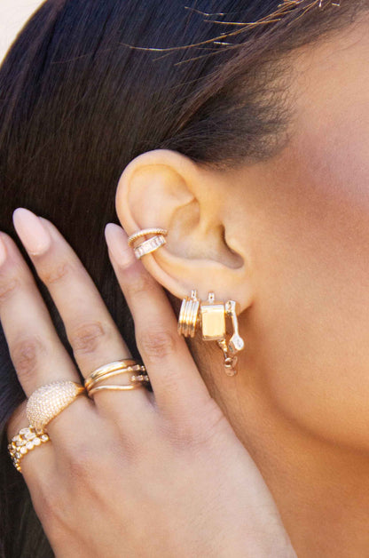 Free Form Ball Hoop Earrings