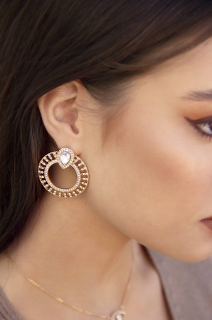 Glitter and Shine Circle Earrings