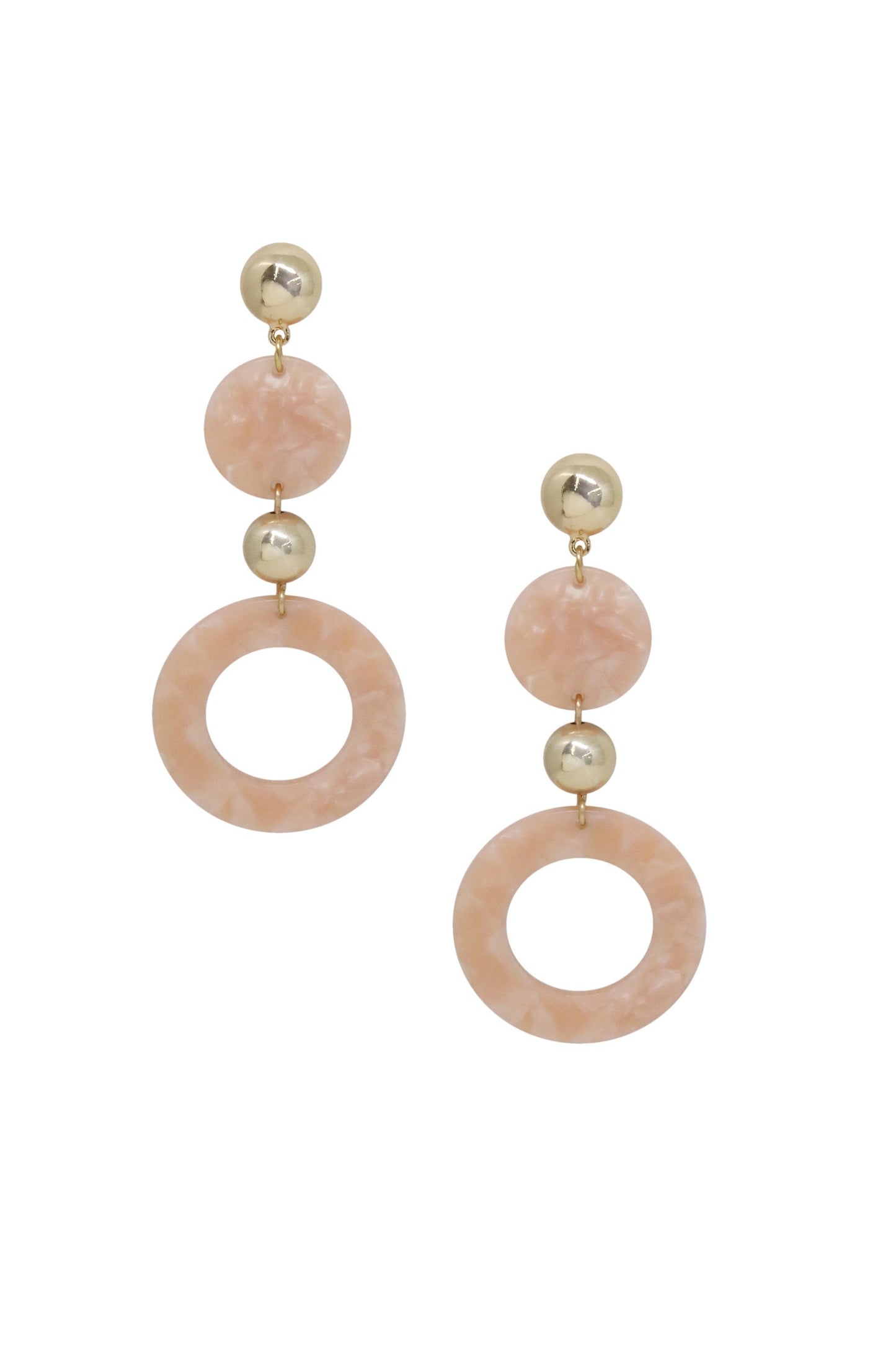 Soft Focus Resin Circle Drop Earrings