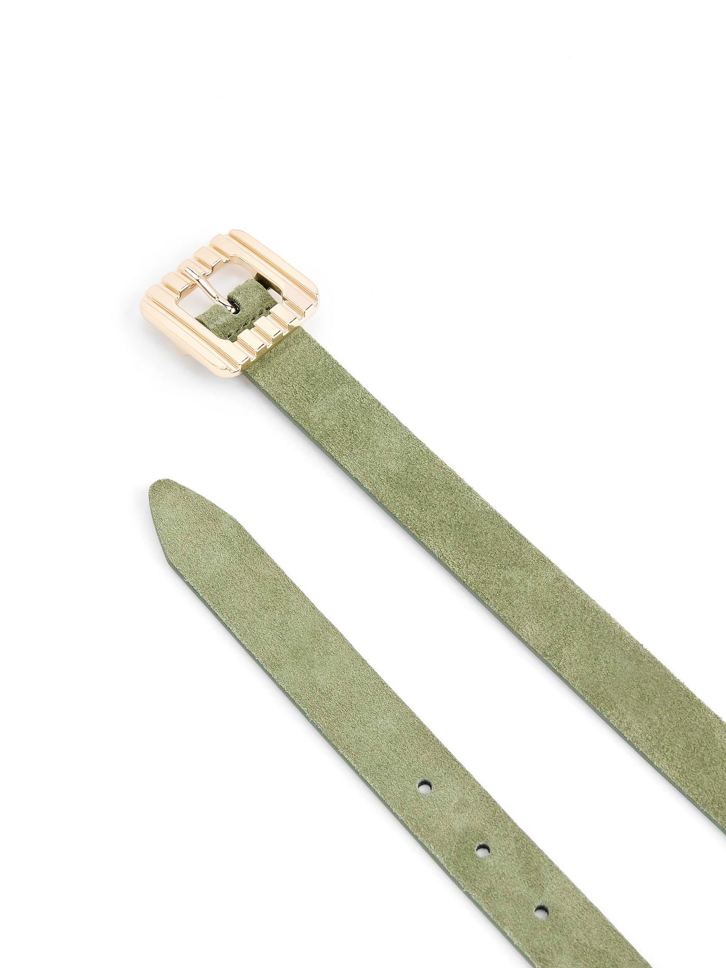 Timeless Texture Belt in Olivine close up