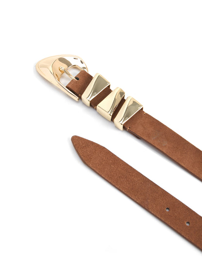 Modern Western Belt in Mocha side