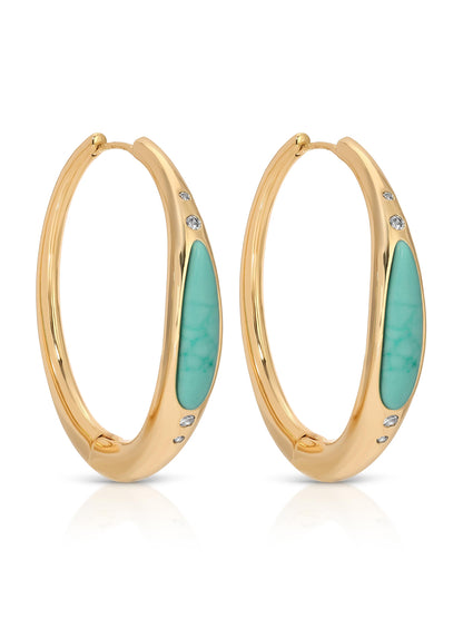 Turquoise Solstice Hoops close