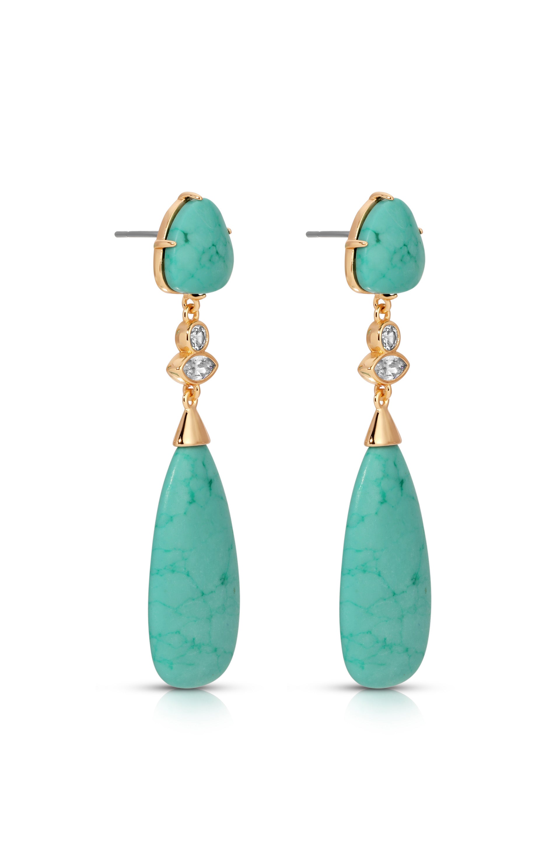 Turquoise Solstice Drop Earrings side