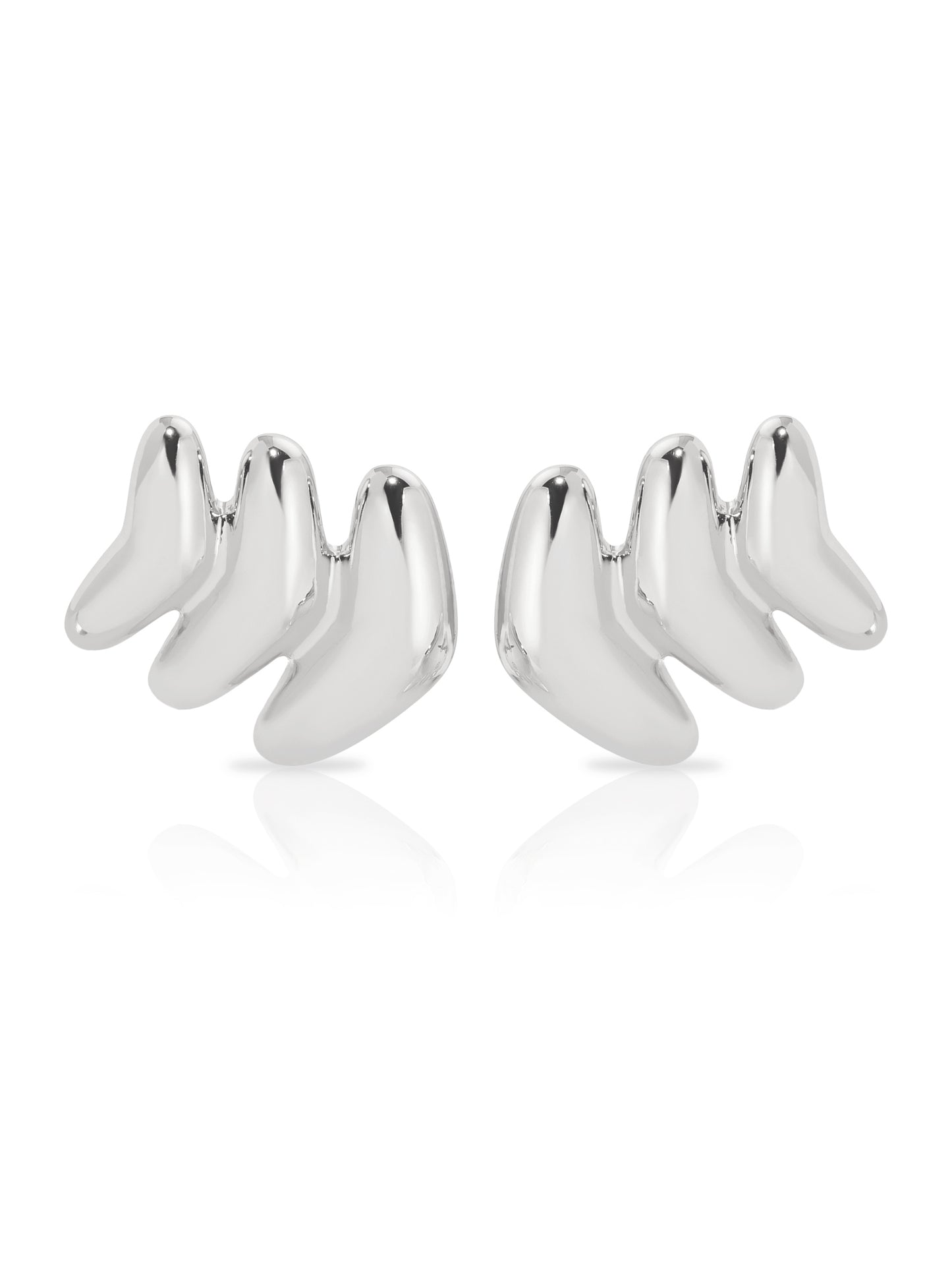 Metal Moderna Studs silver full