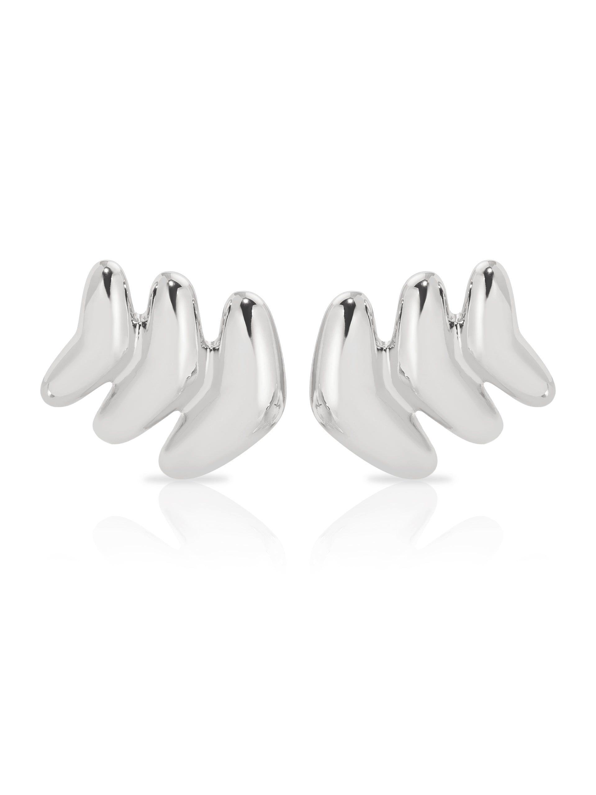 Metal Moderna Studs silver full