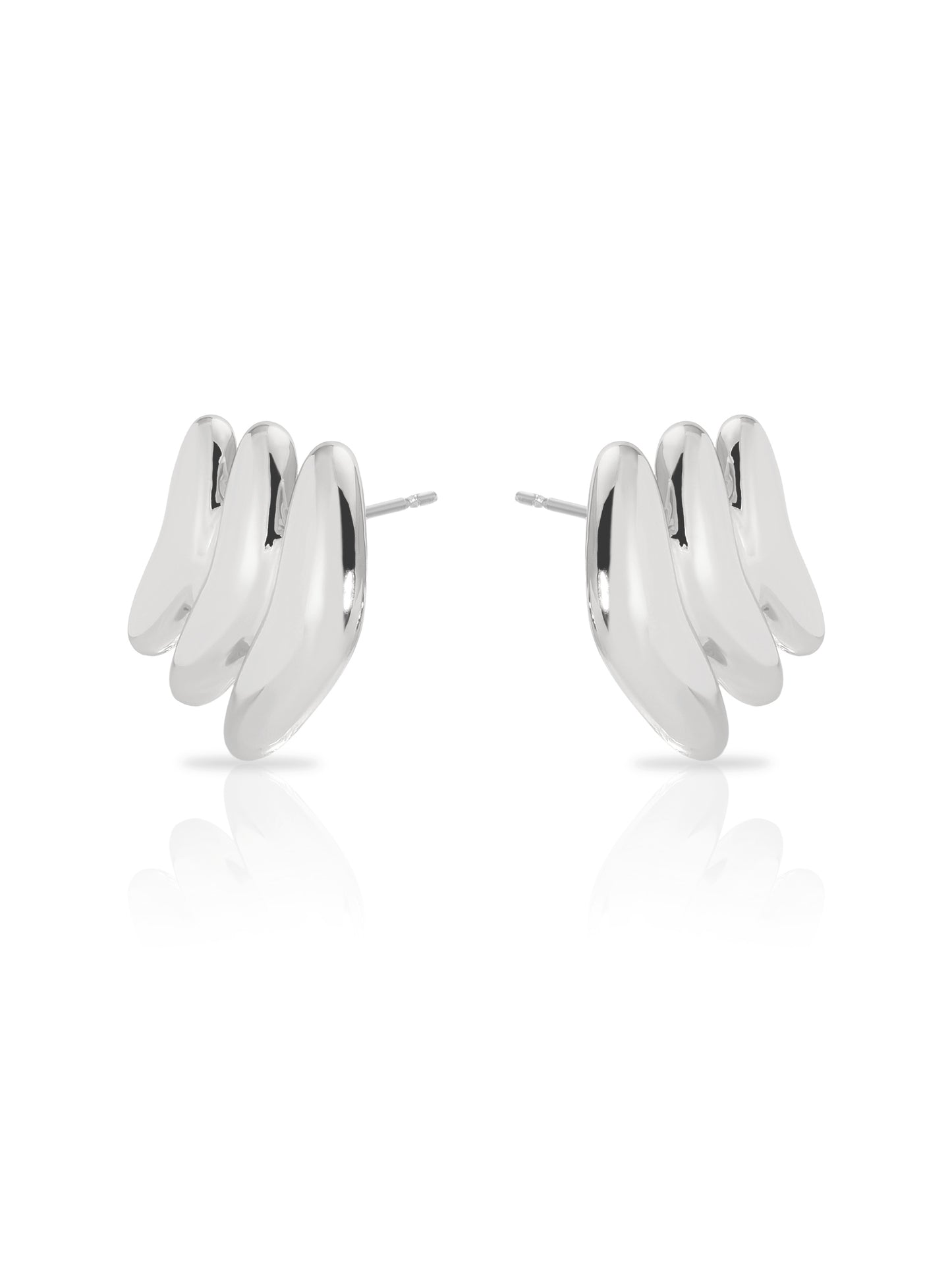 Metal Moderna Studs silver