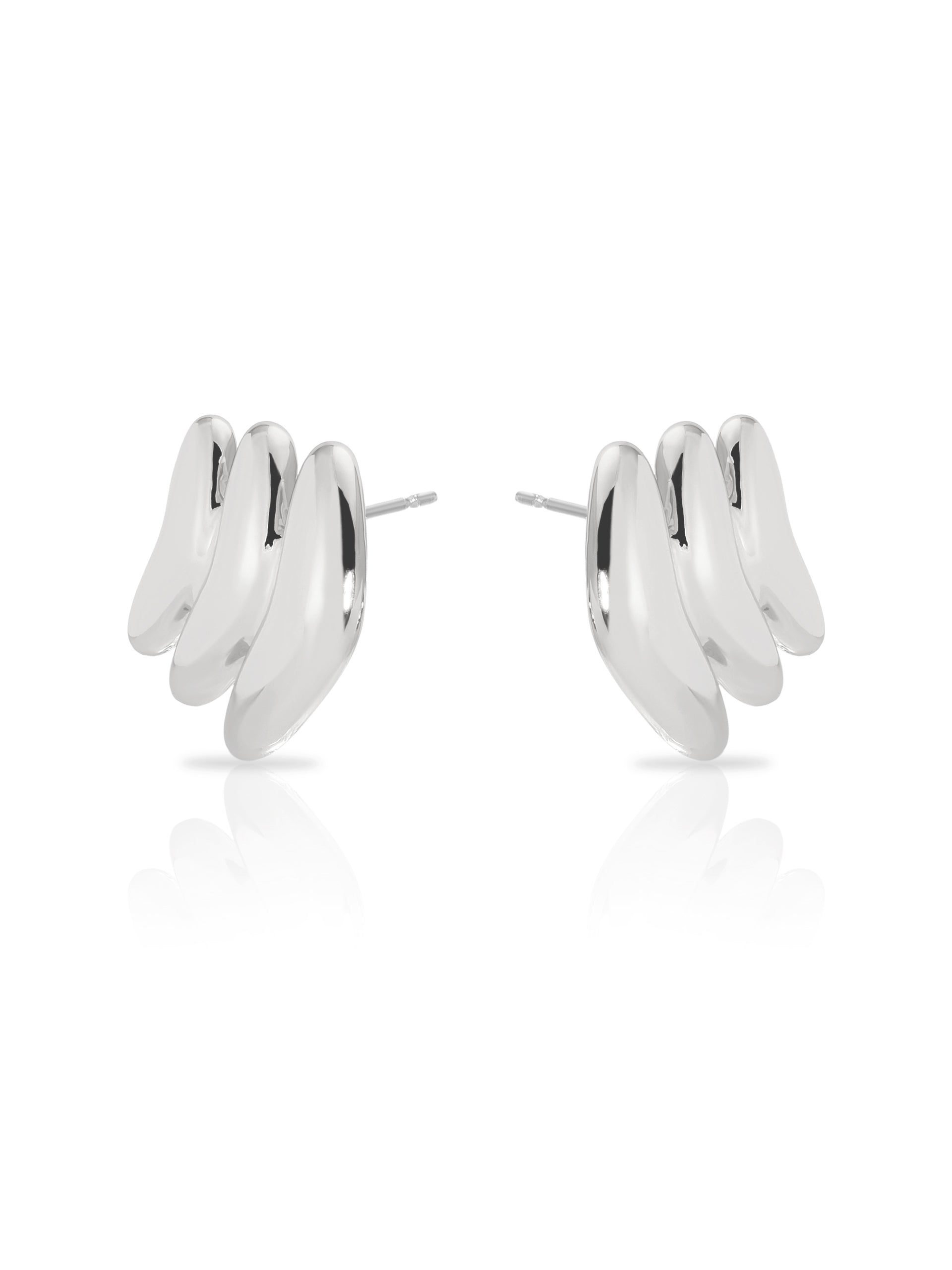 Metal Moderna Studs silver