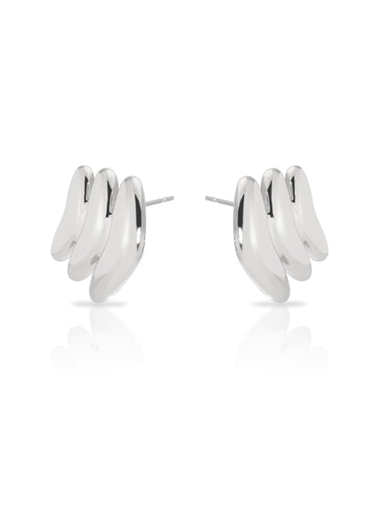 Metal Moderna Studs silver