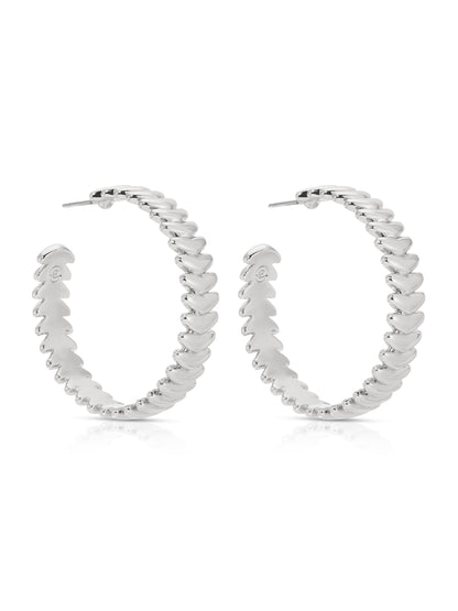 Large Metal Moderna Hoops silver