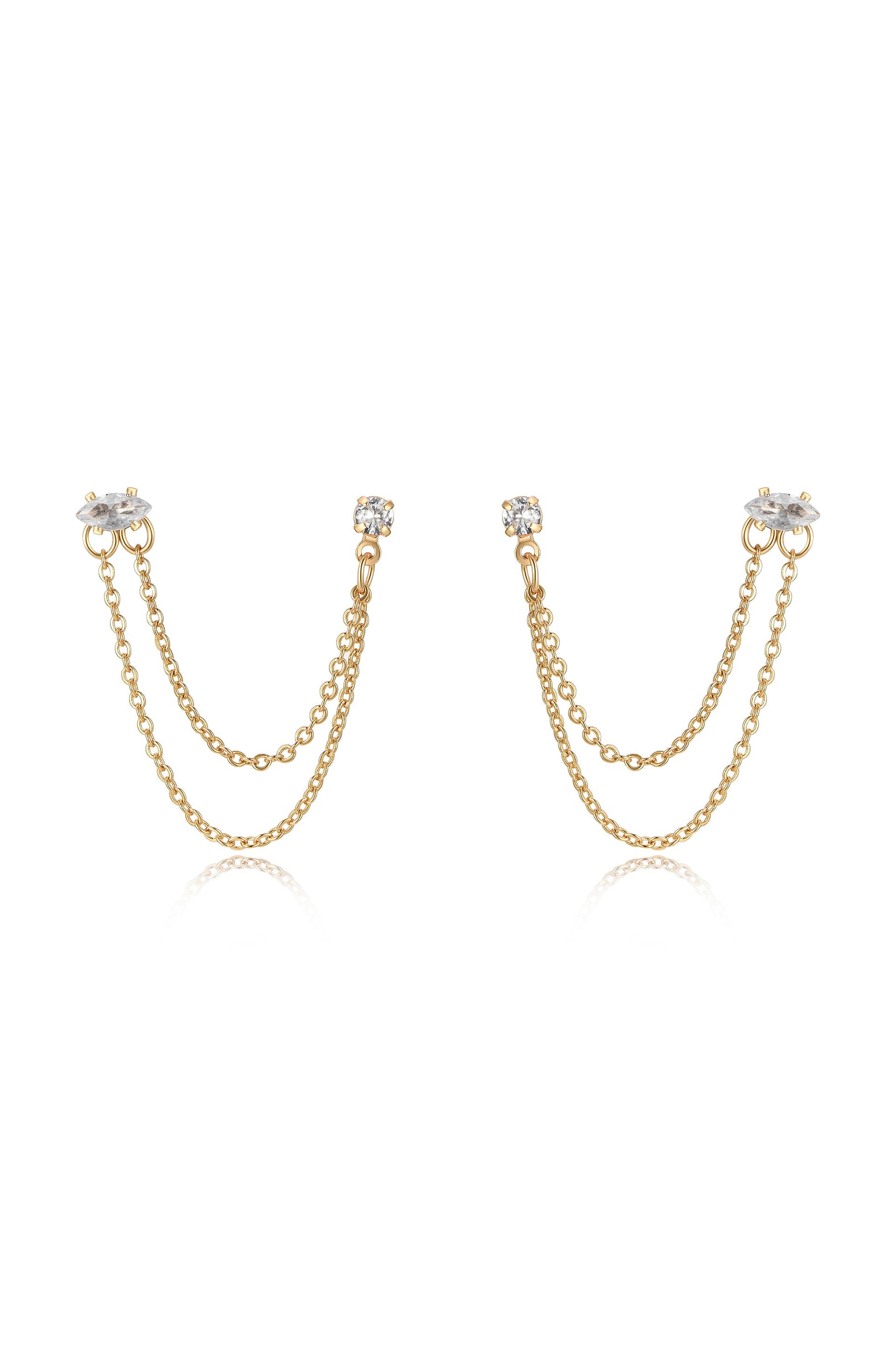 Rose Gold Divine Chain Earrings – GIVA Jewellery