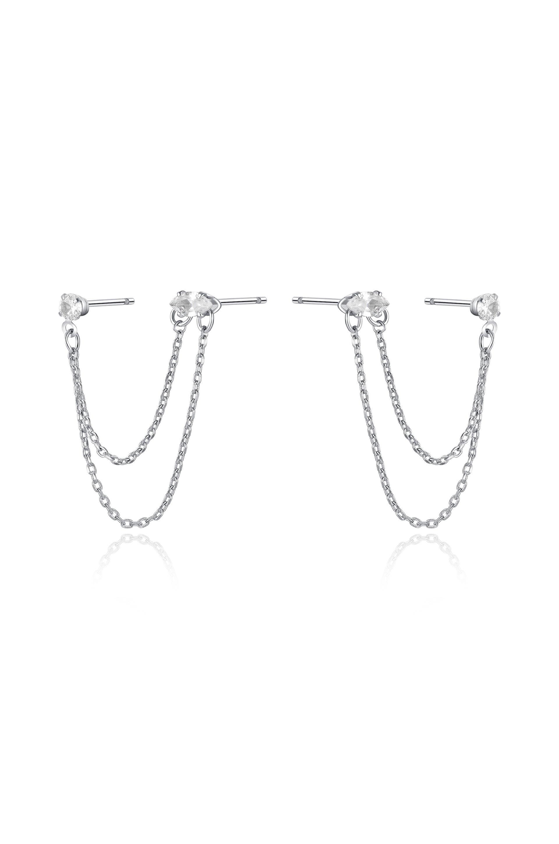 Barely There Chain and Crystal Dangle Earrings – Ettika