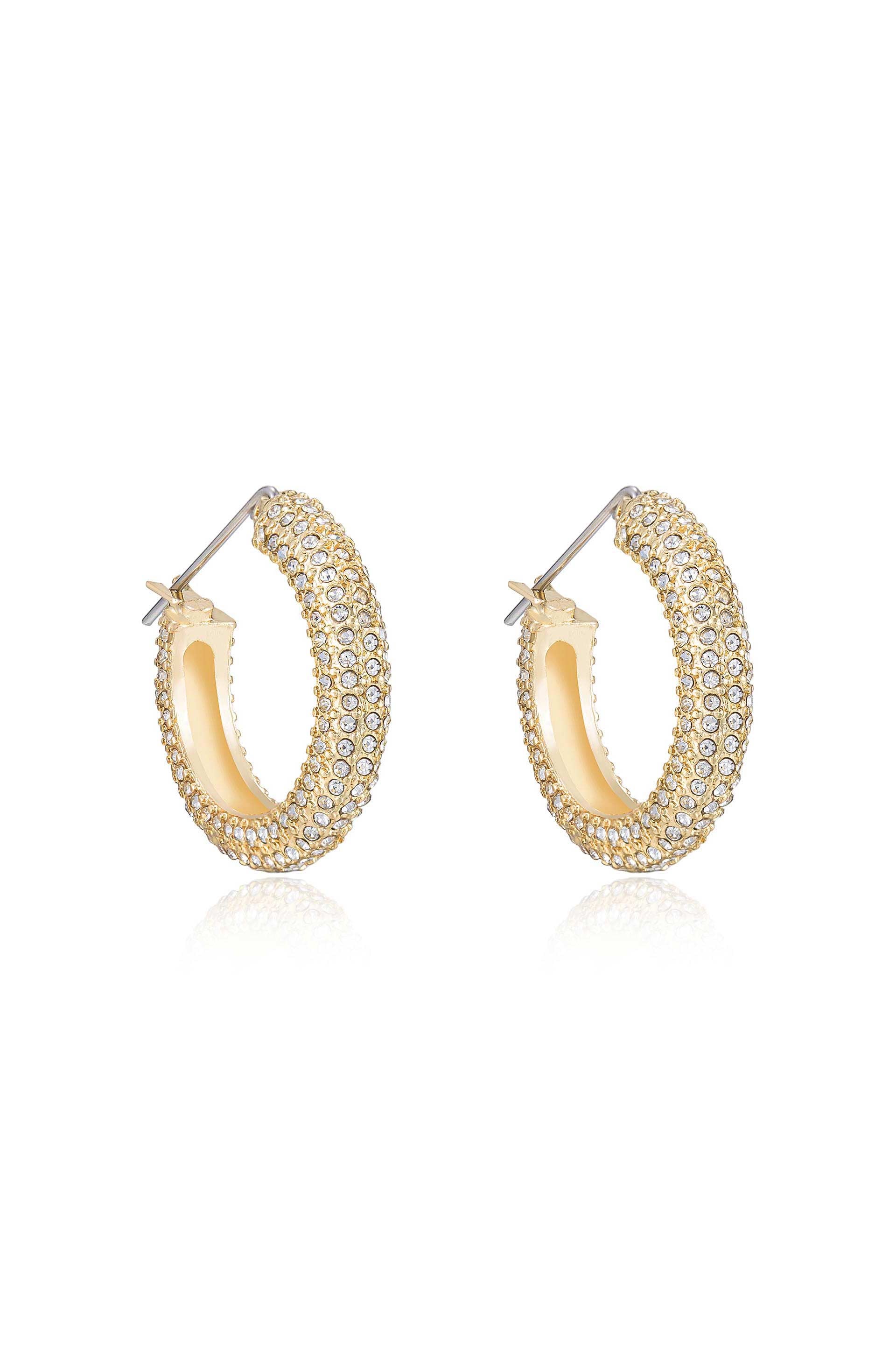 Gold hot sale sparkle hoops