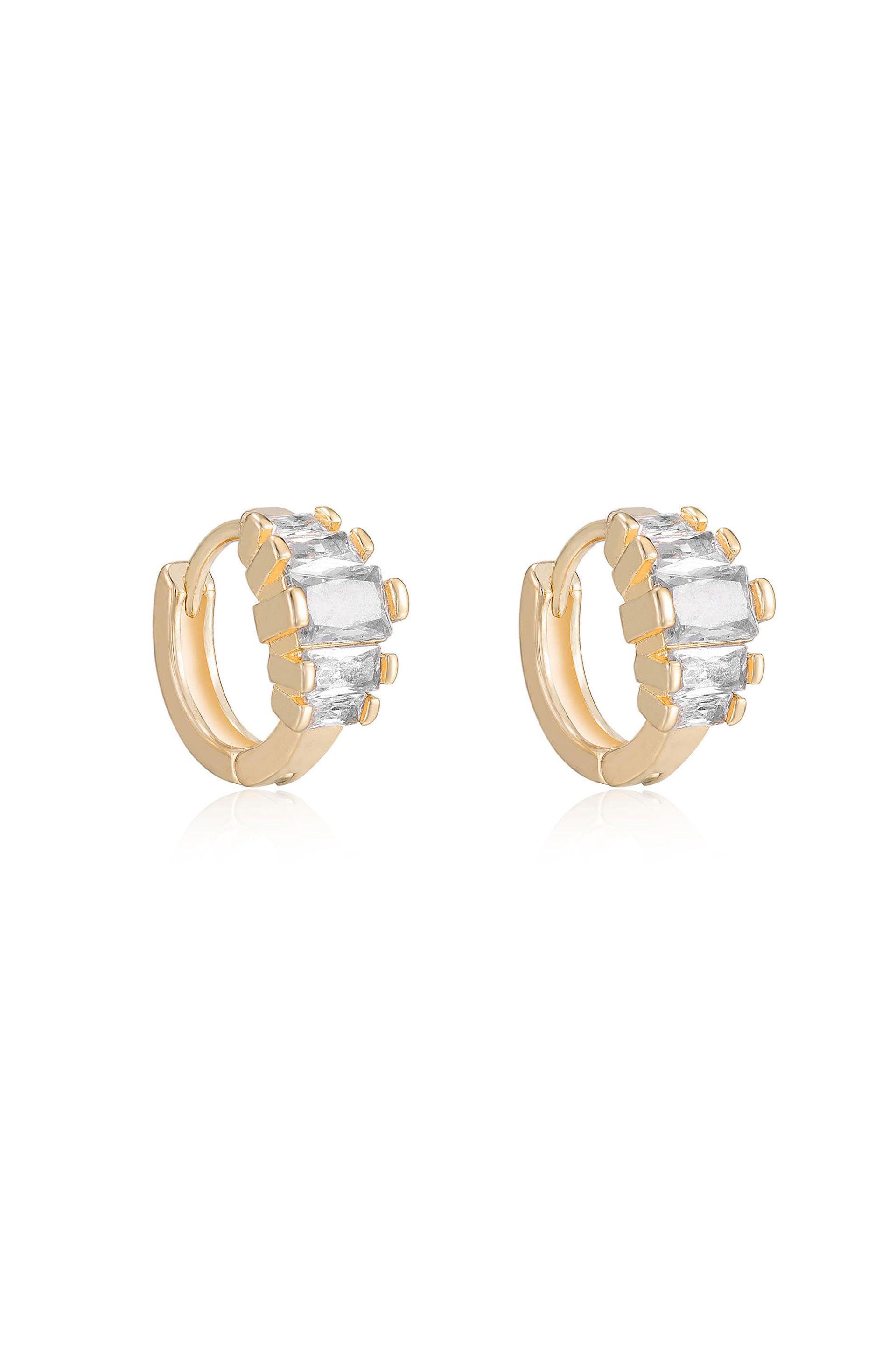 Plain Round Hinged Hoop Earrings (14K) – Popular J