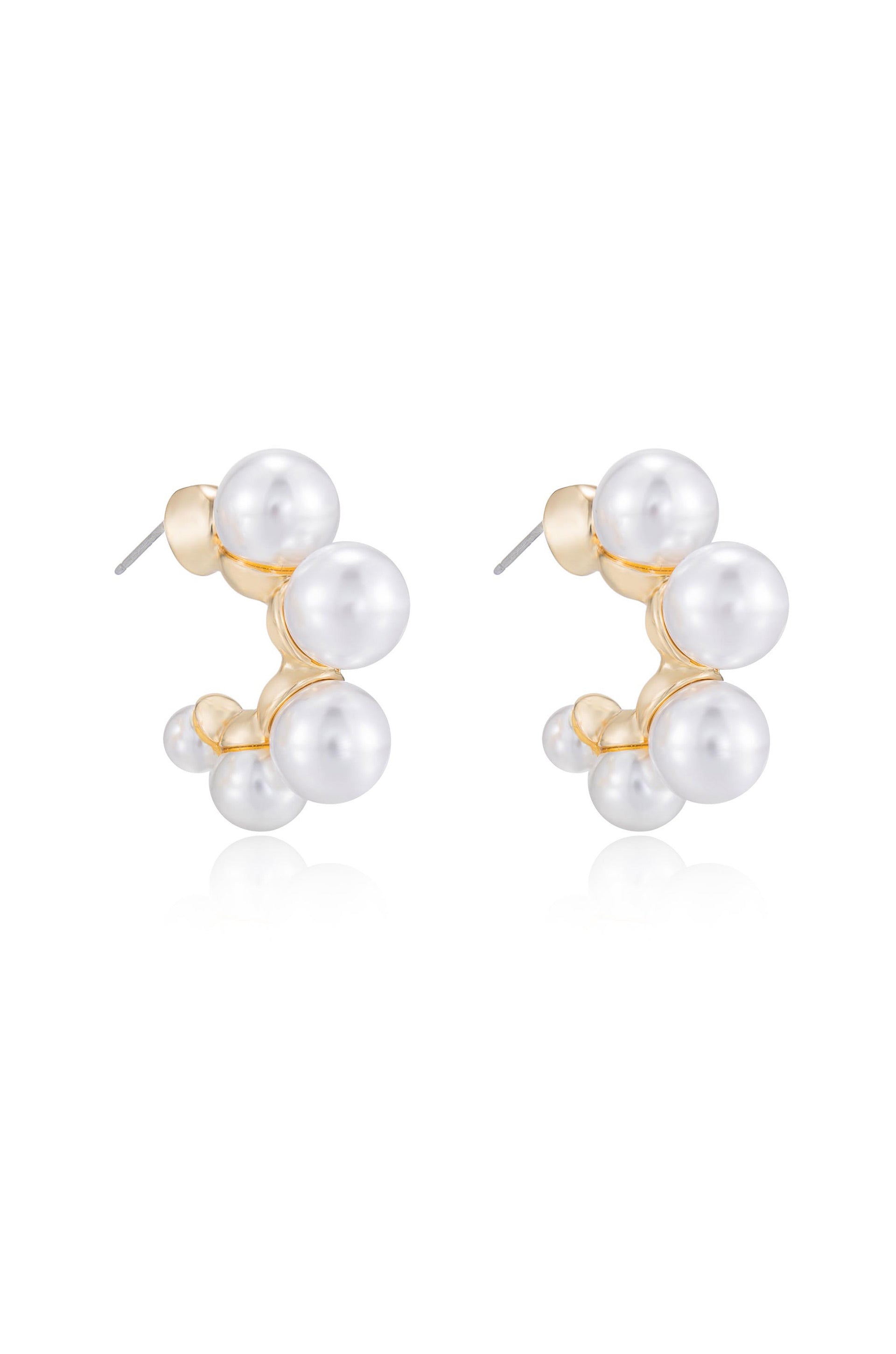 Cherry Pearl Earring Jackets | Pearl Drop Earrings | Bowknot Gold Stud –  Huge Tomato