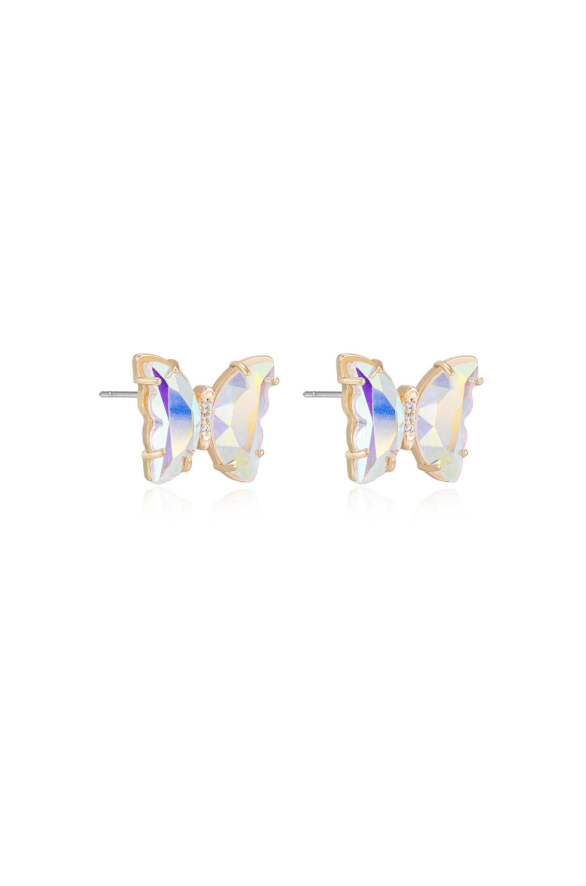 Flutter Away Crystal Gold Ettika Plated – 18k Earrings