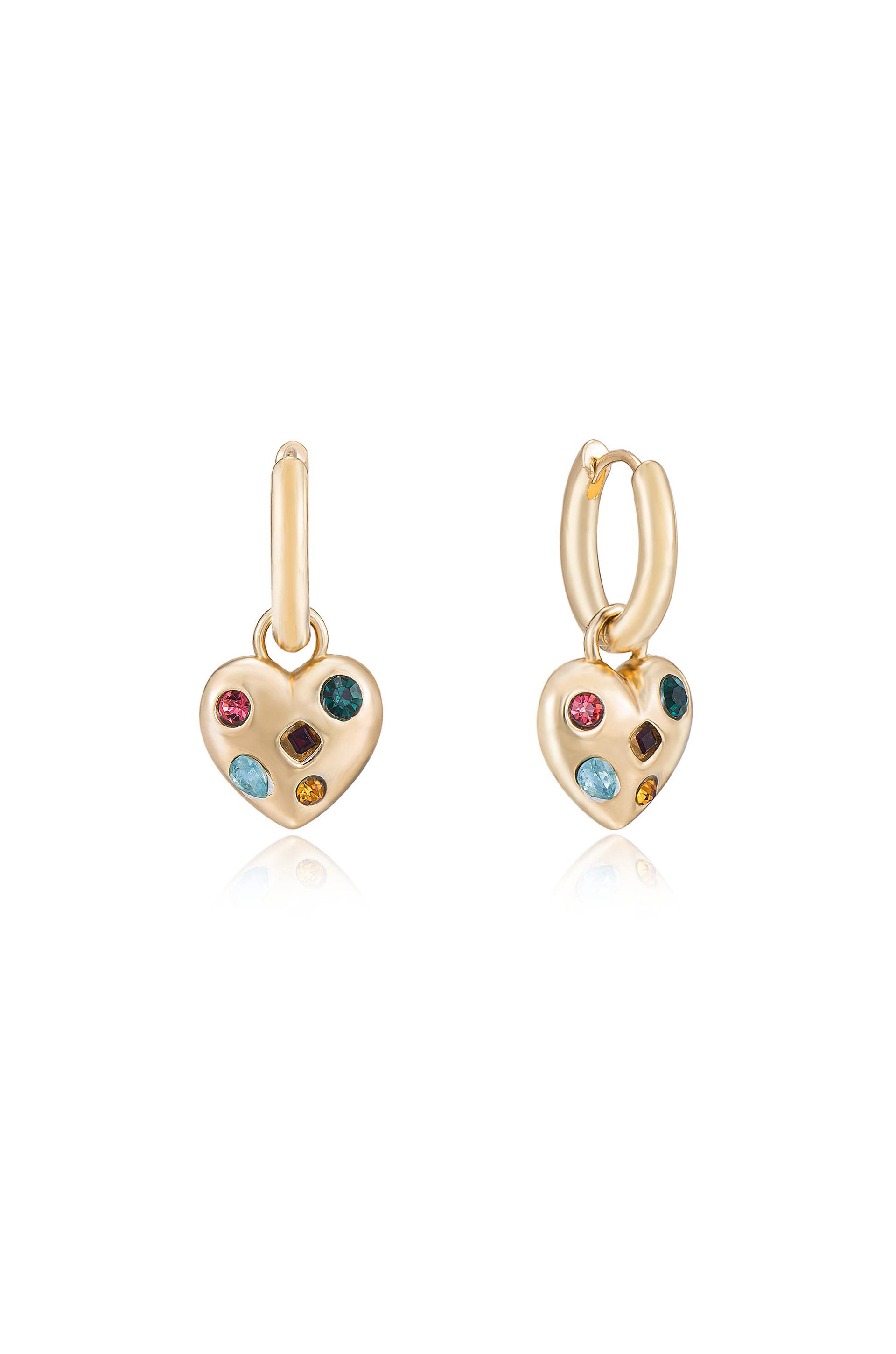 Amazon.com: Multicolor Crystal Stone Hoop Earrings Cute Flower Marquise  Zircon Earrings Trendy Gold Color Wedding Earrings for Women Jewelry :  Clothing, Shoes & Jewelry