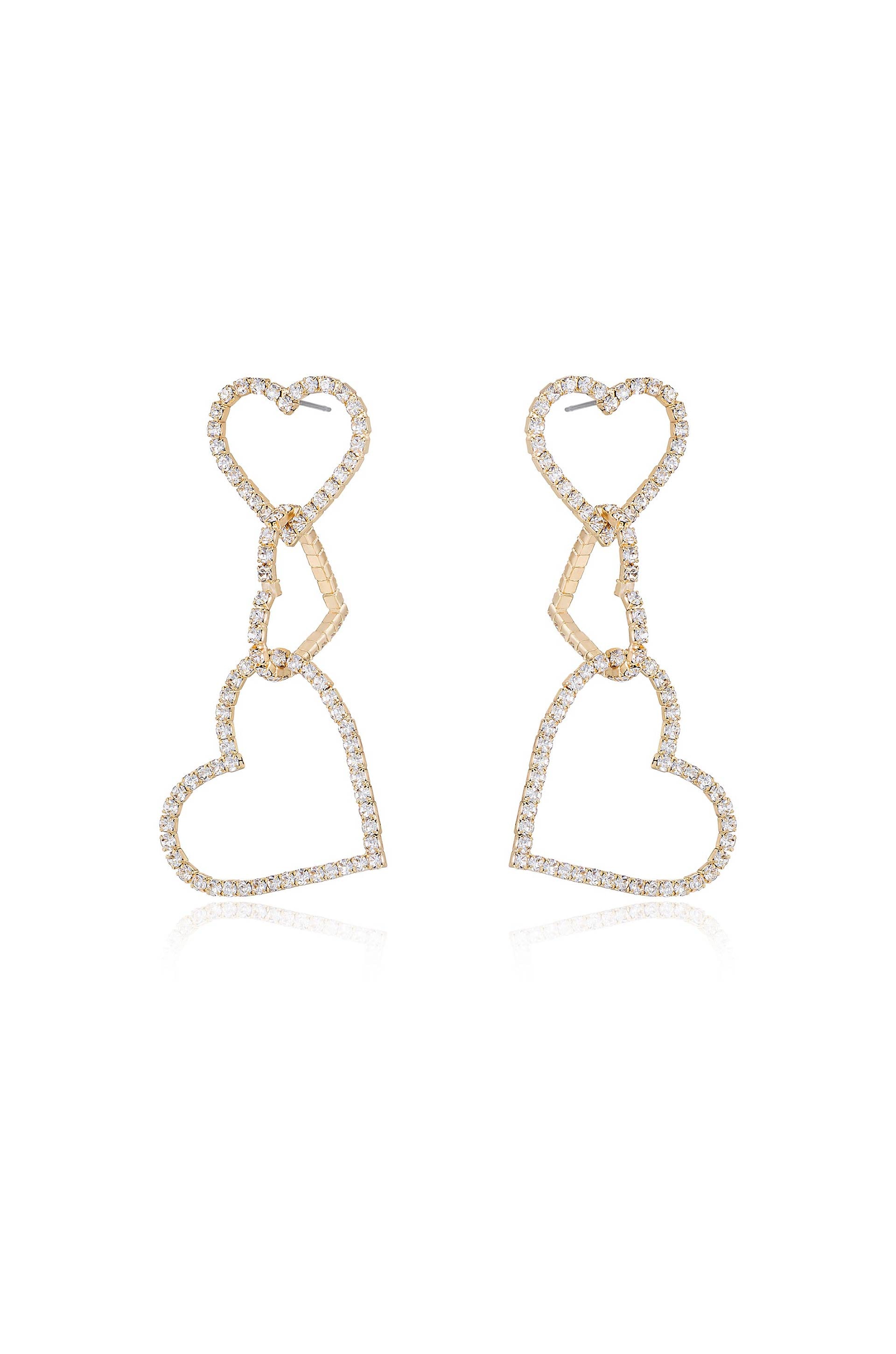 Heart On Sleeve Crystal Earrings