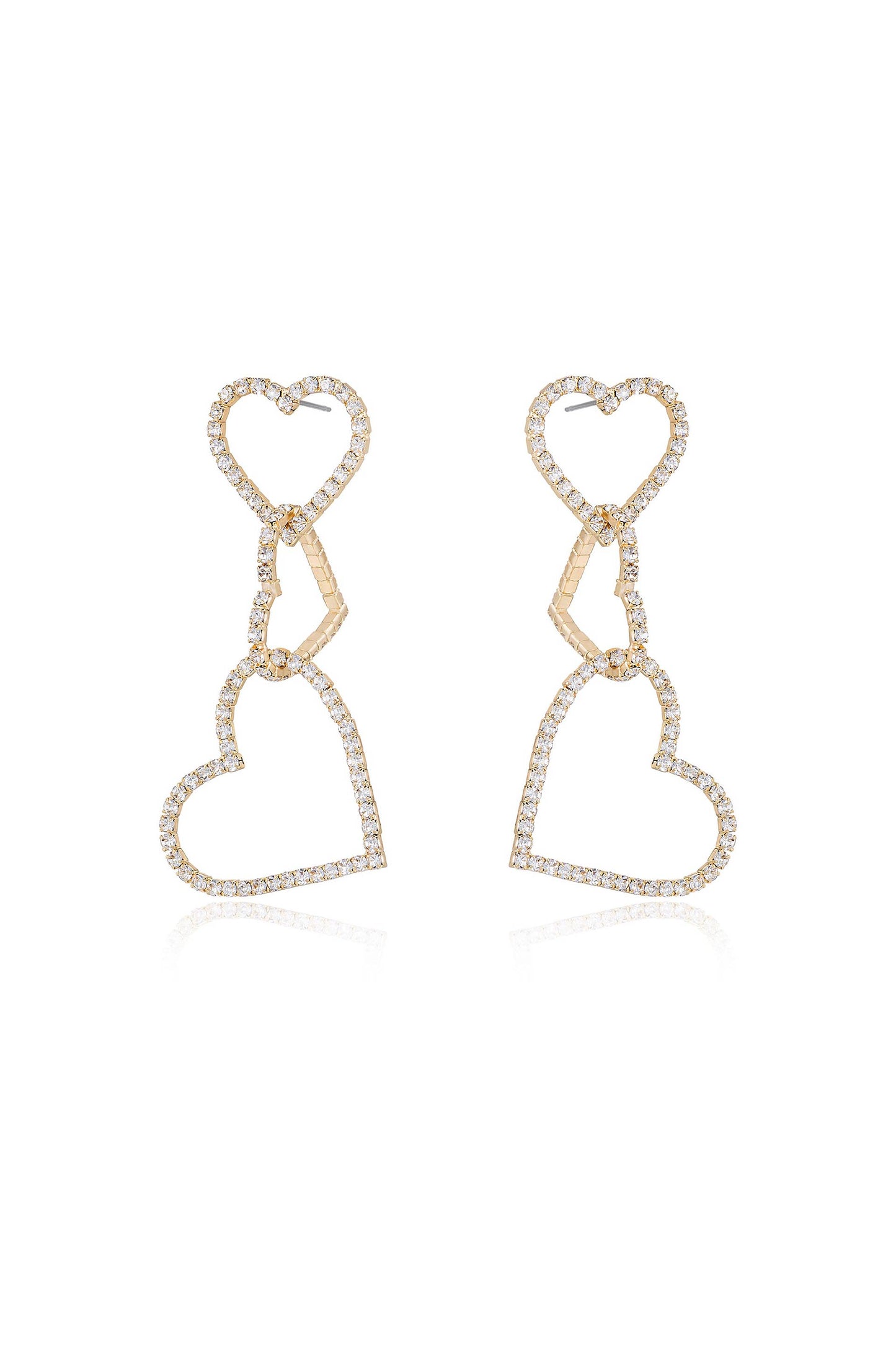 Heart On Sleeve Crystal Earrings