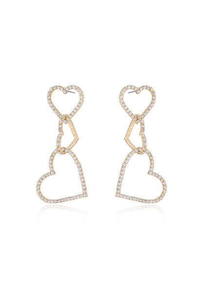 Heart On Sleeve Crystal Earrings