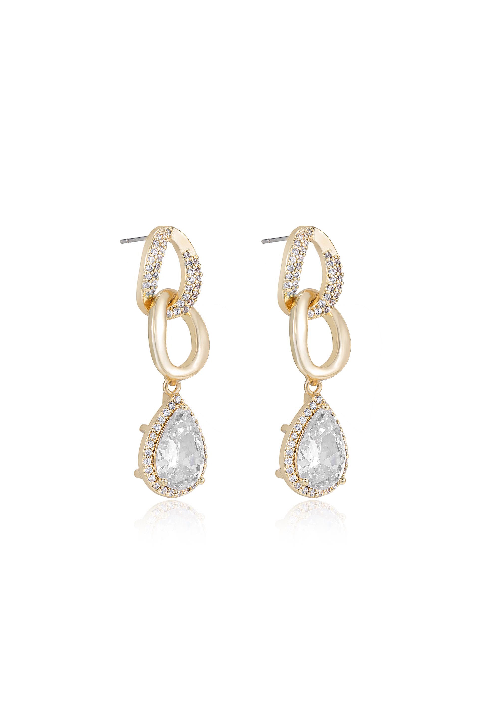 Crystal pear drop on sale earrings