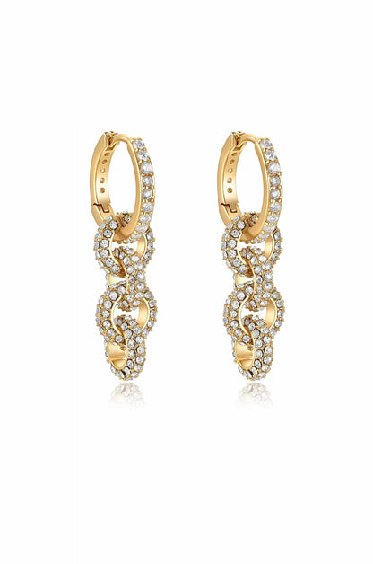 Multi-Ring Crystal Dangle Earrings