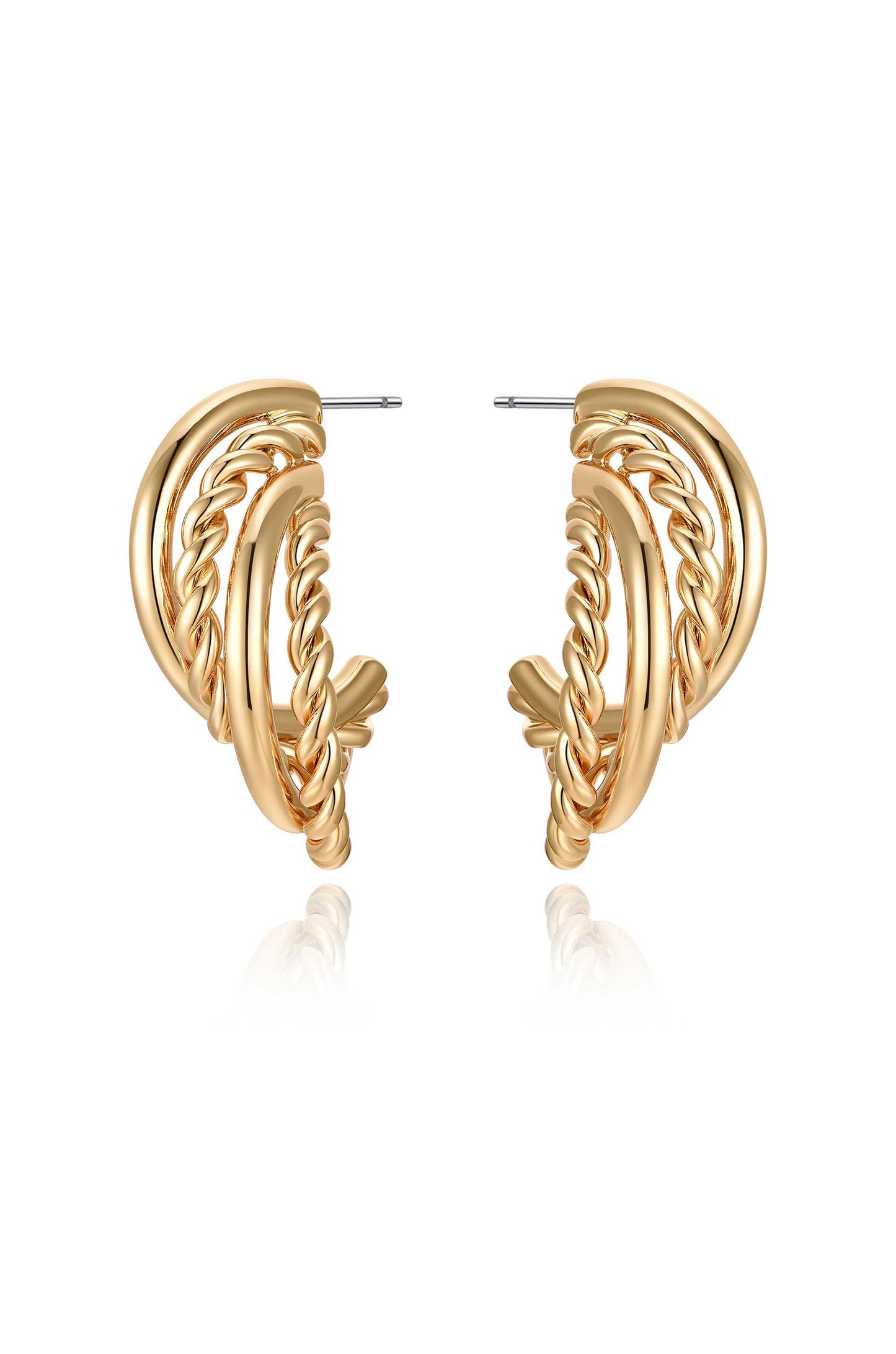 Twists and Turns Hoop Earrings