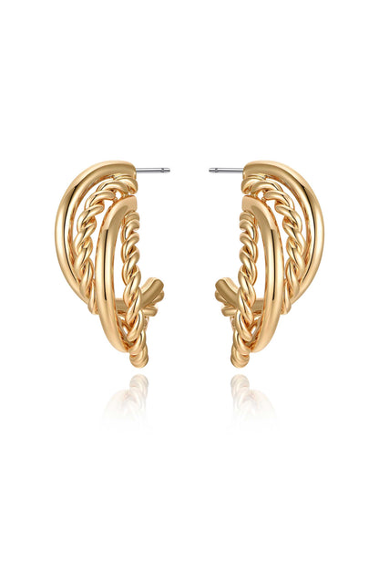 Twists and Turns Hoop Earrings