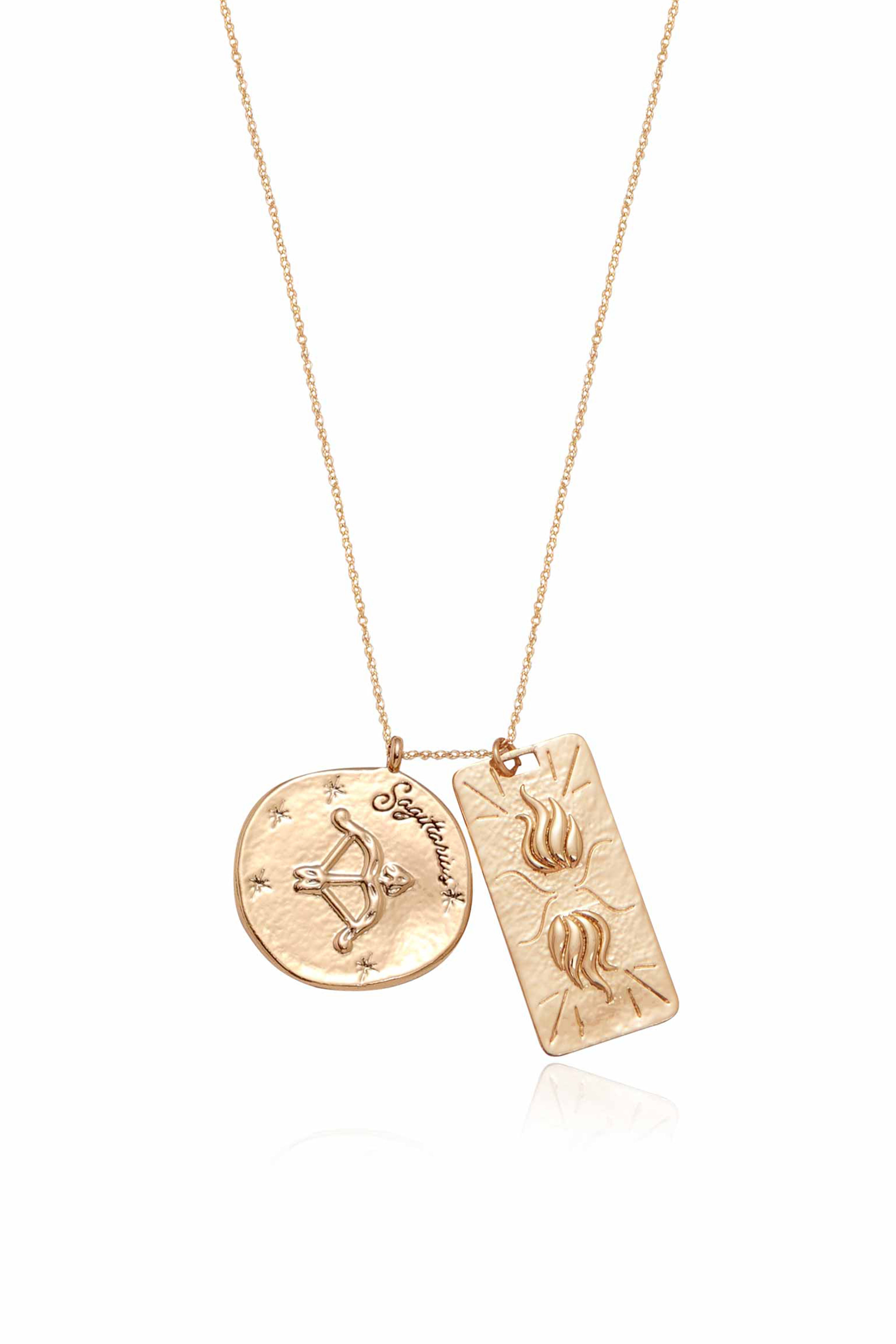 Zodiac Double Medallion 18k Gold Plated Necklace – Ettika