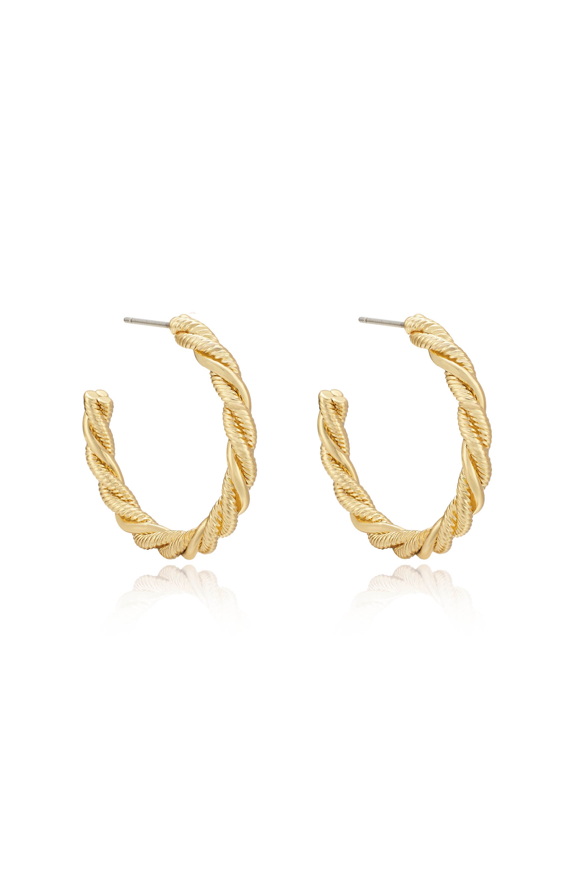 Spun Strands 18k Gold Plated Hoop Earrings – Ettika