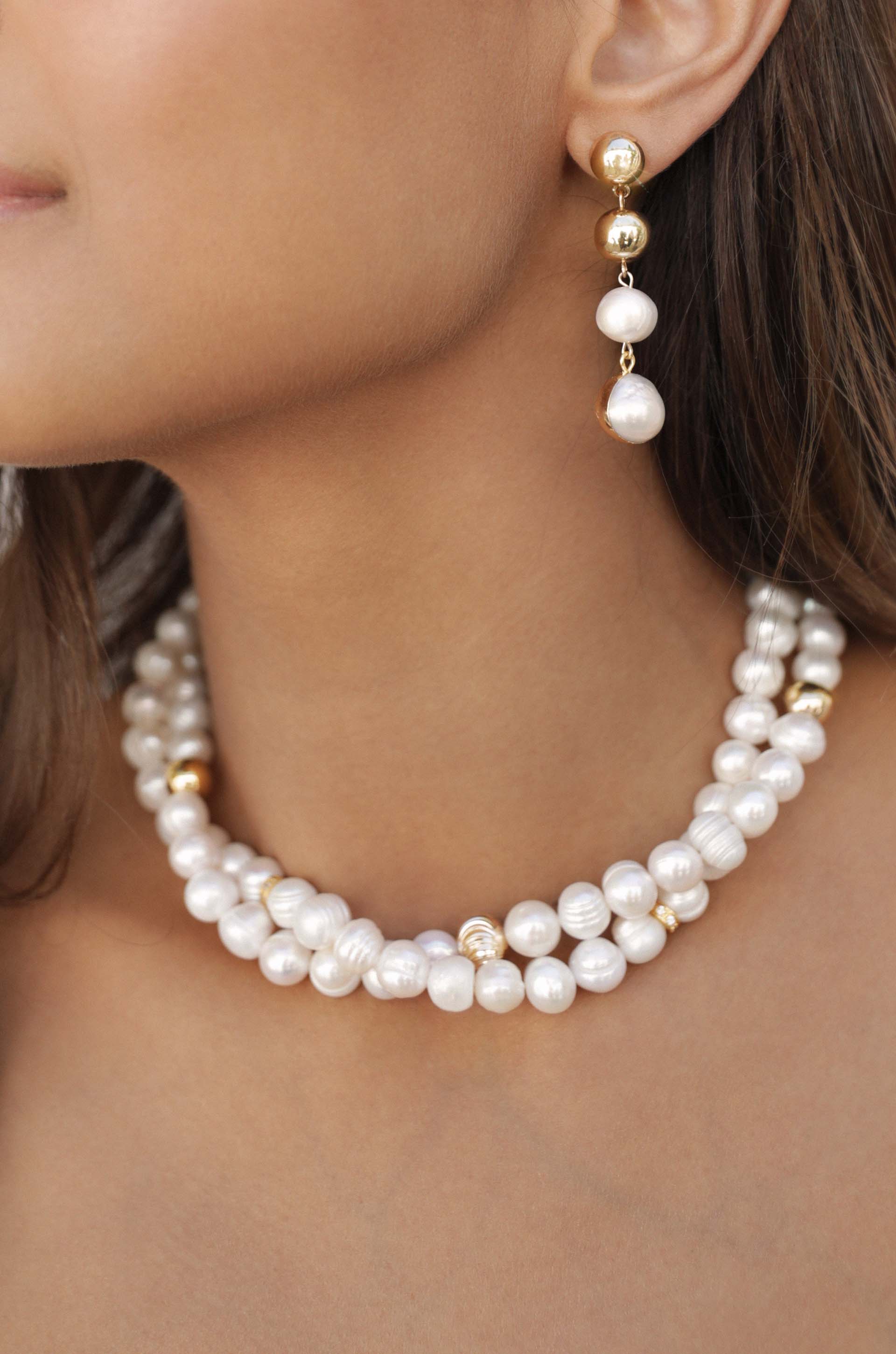 PLATINUM MULTI STRAND PEARL & DIAMOND NECKLACE. - Provident Jewelry