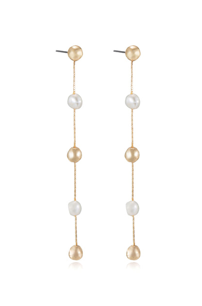 Alternating Freshwater Pearl Drop Earrings