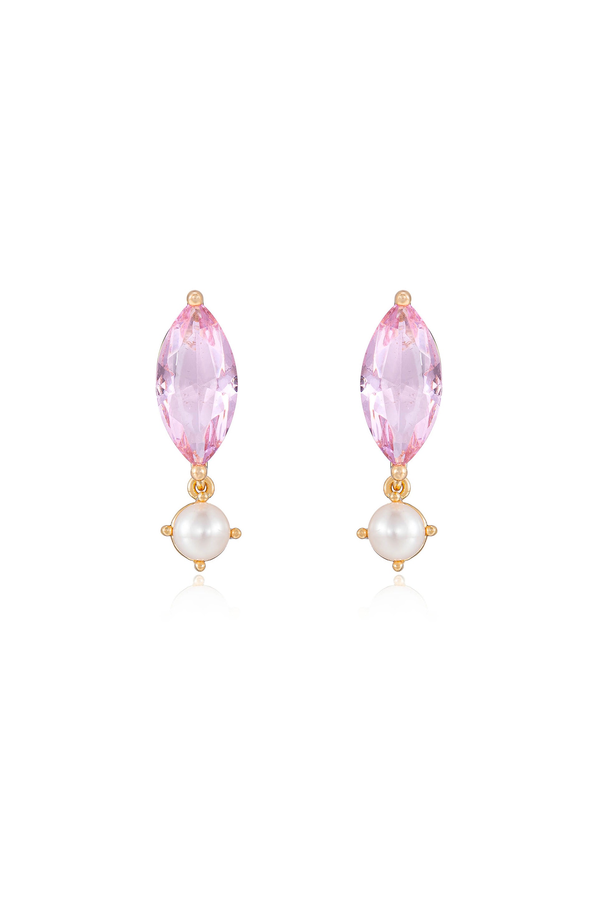 Sweet Mauve Crystal Dangle Earrings