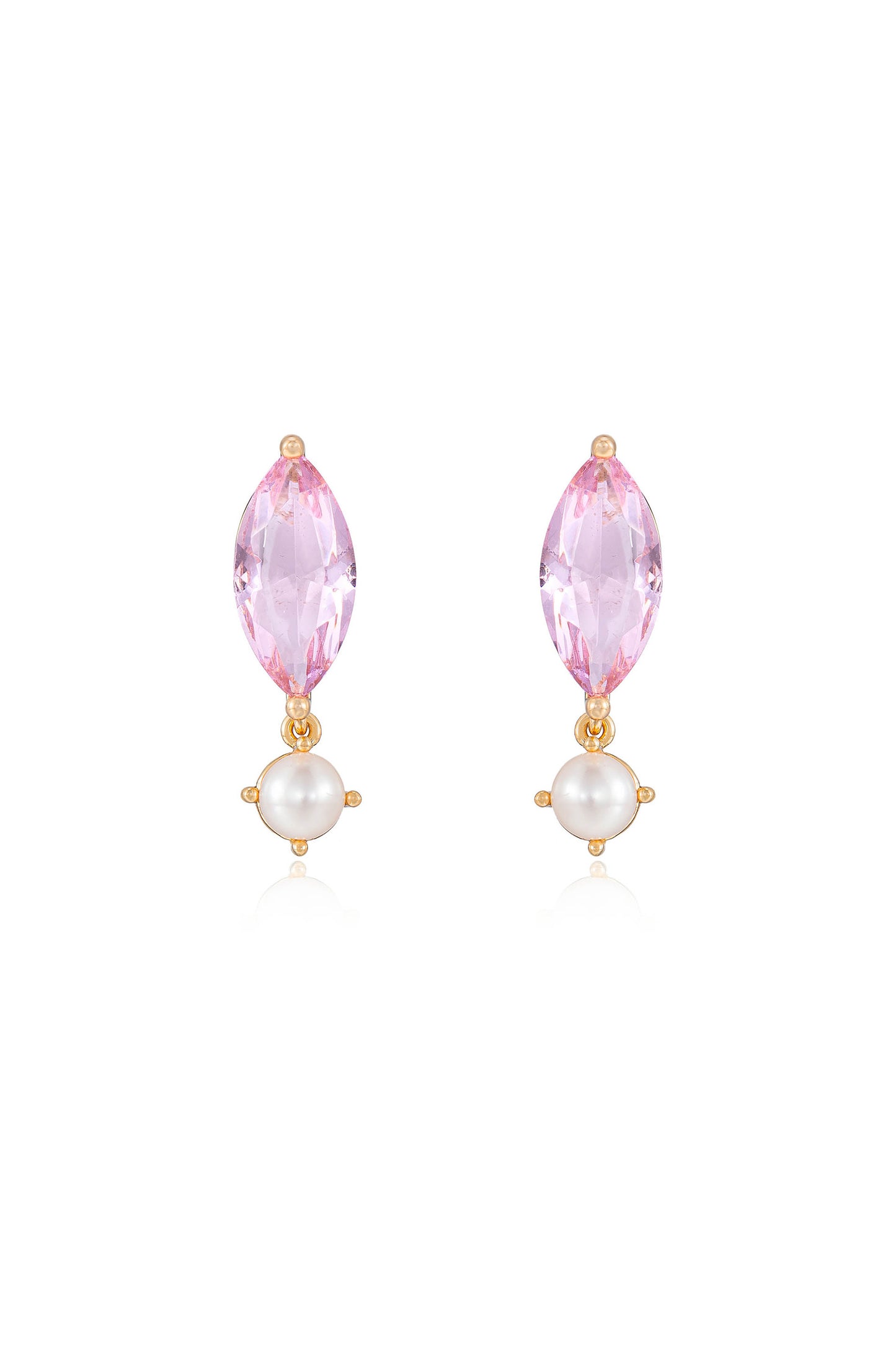 Sweet Mauve Crystal Dangle Earrings