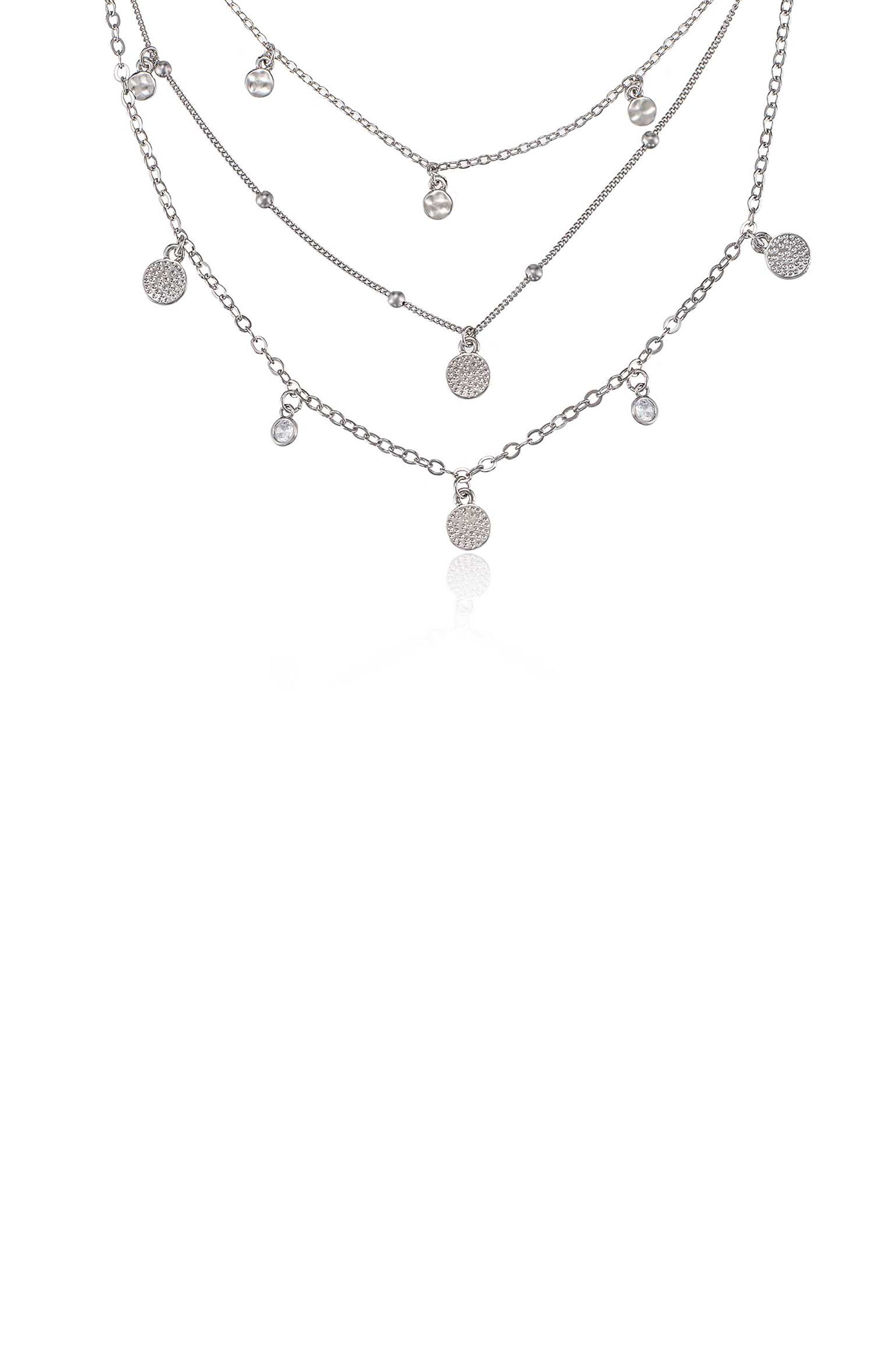 Crystal Detailed Triple Layer Necklace Ettika 1618