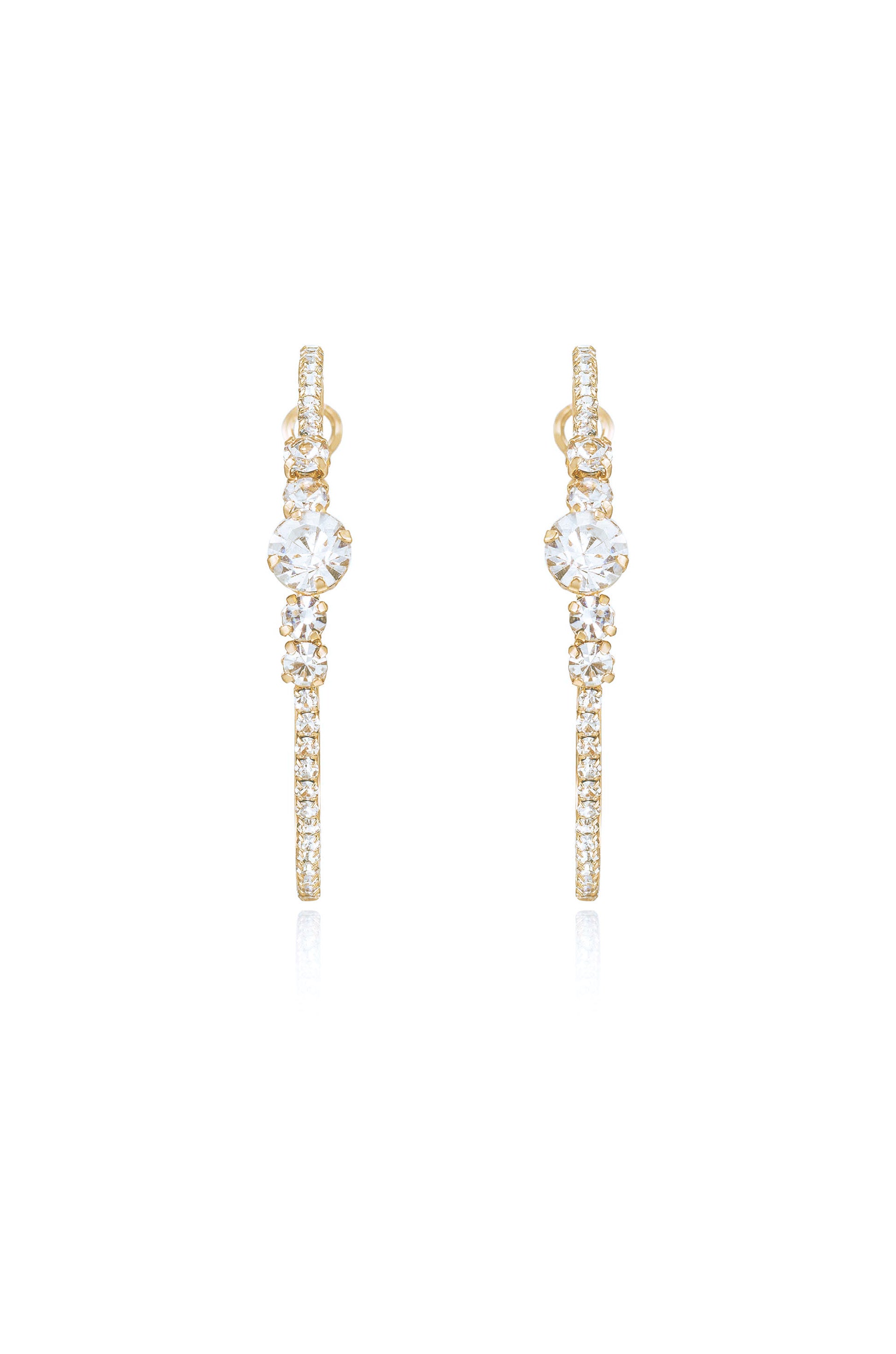 Hollywood Forever Crystal Hoop Earrings front