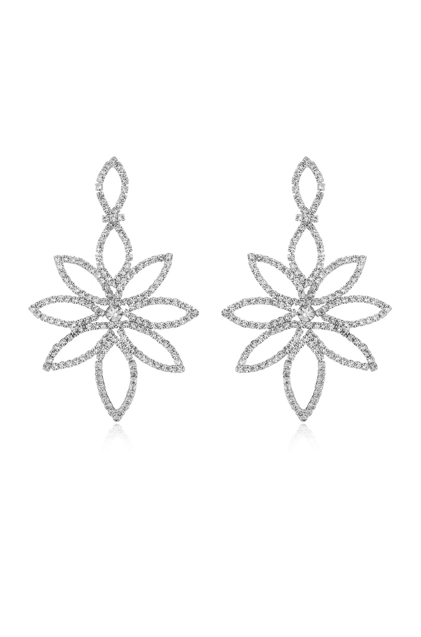 Crystal Bouquet Statement Earrings