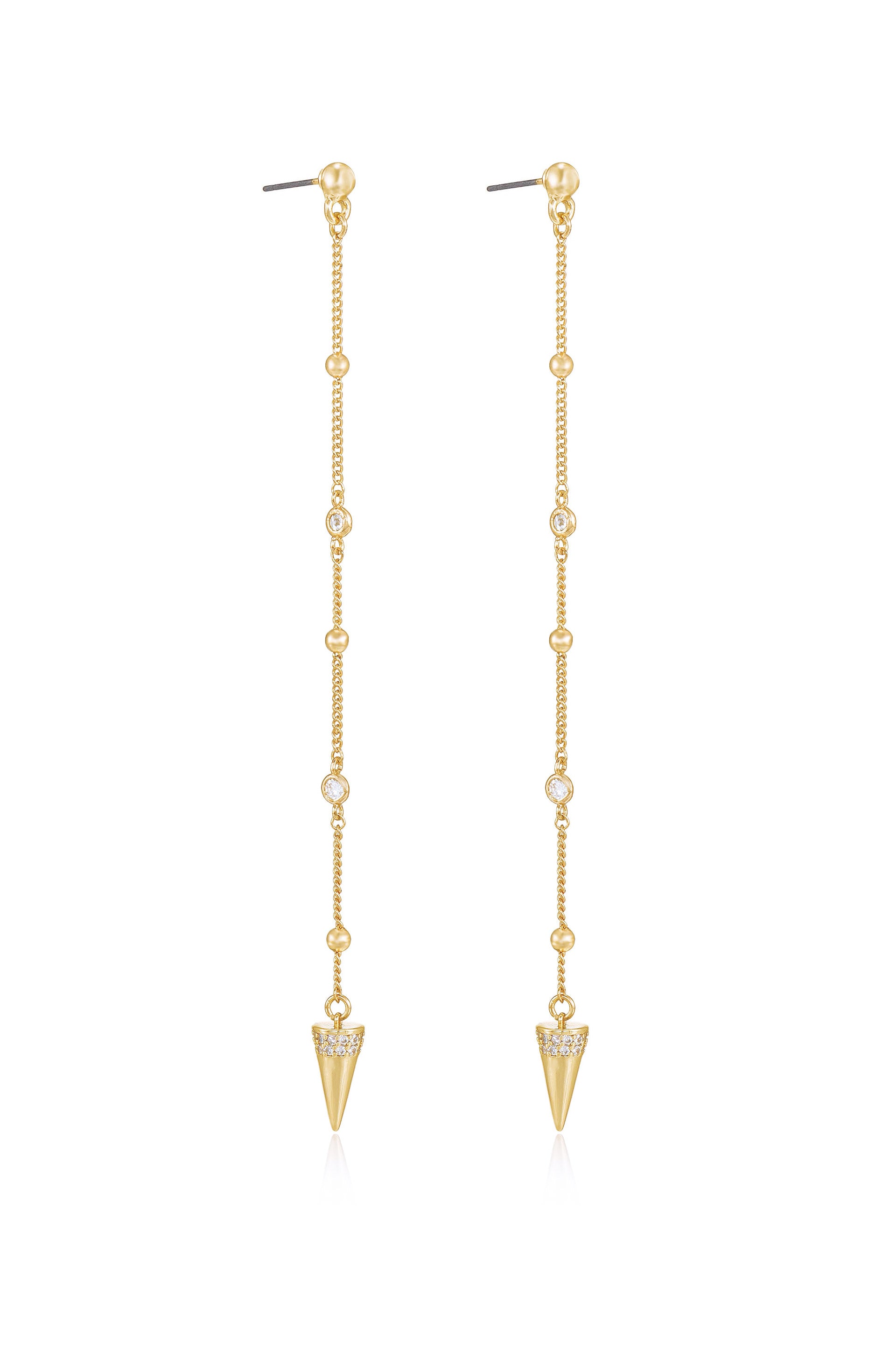 Buy AG'S Jabirah Long Polki Earrings With Side Chain Online