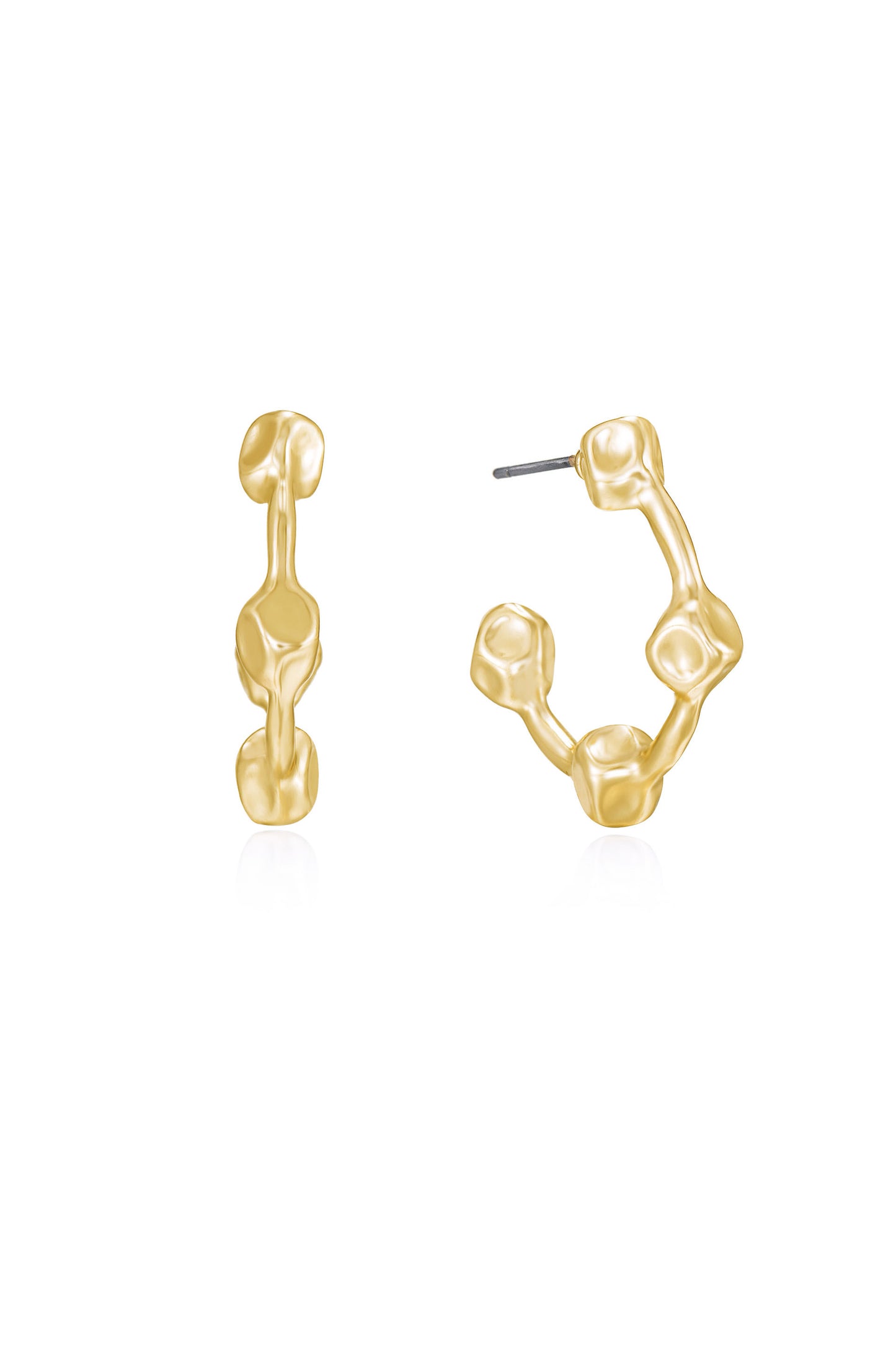 Free Form Ball Hoop Earrings