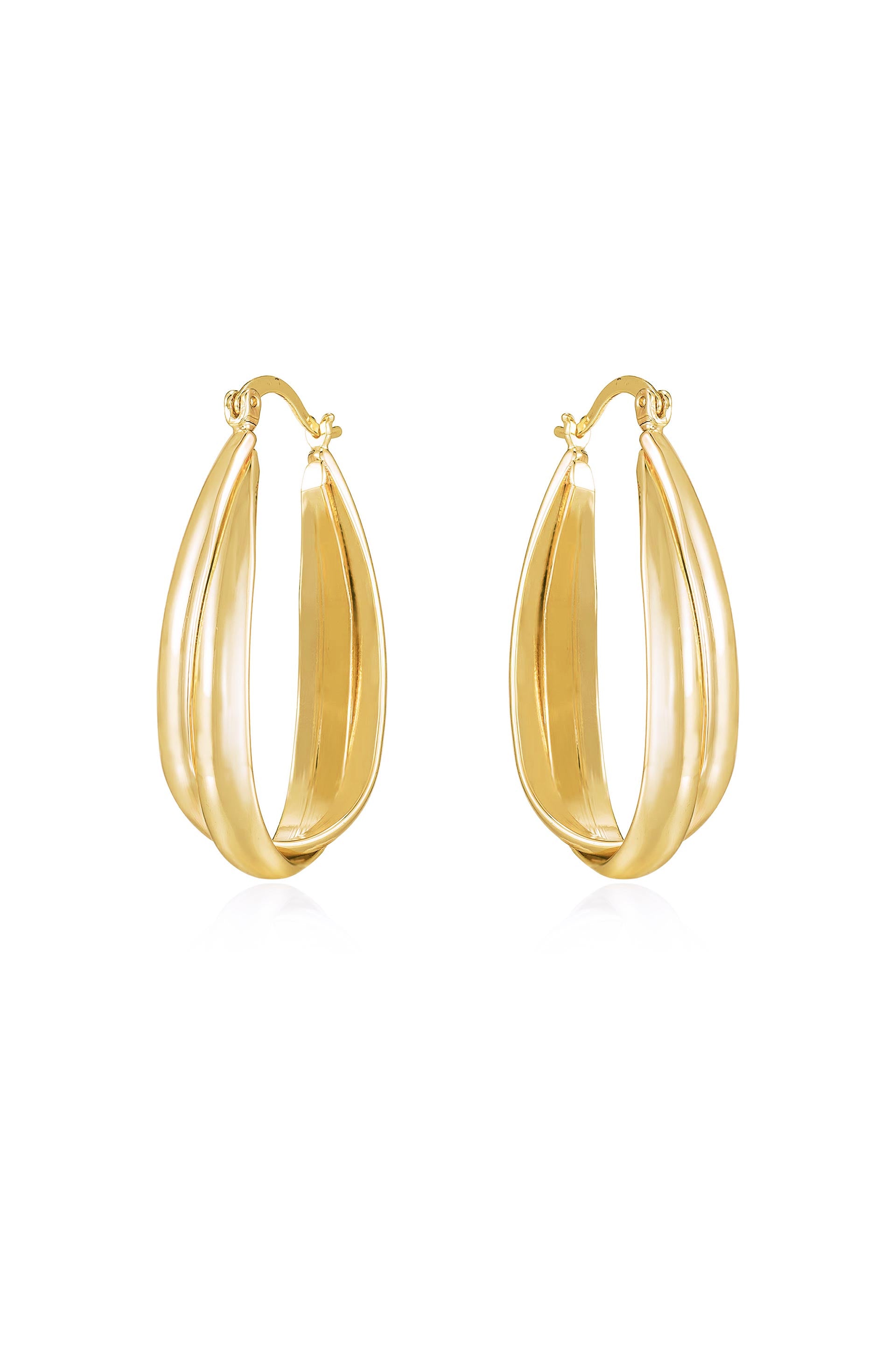 Stellar Turquoise Hoop Earrings in Gold Plated Brass