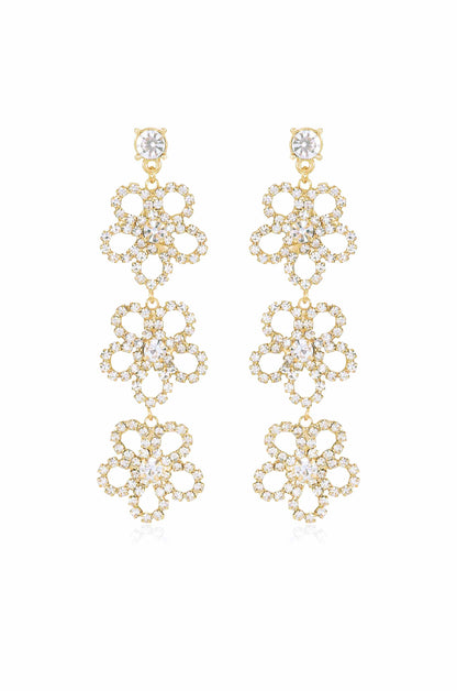 Flower Power Triple Drop Earrings