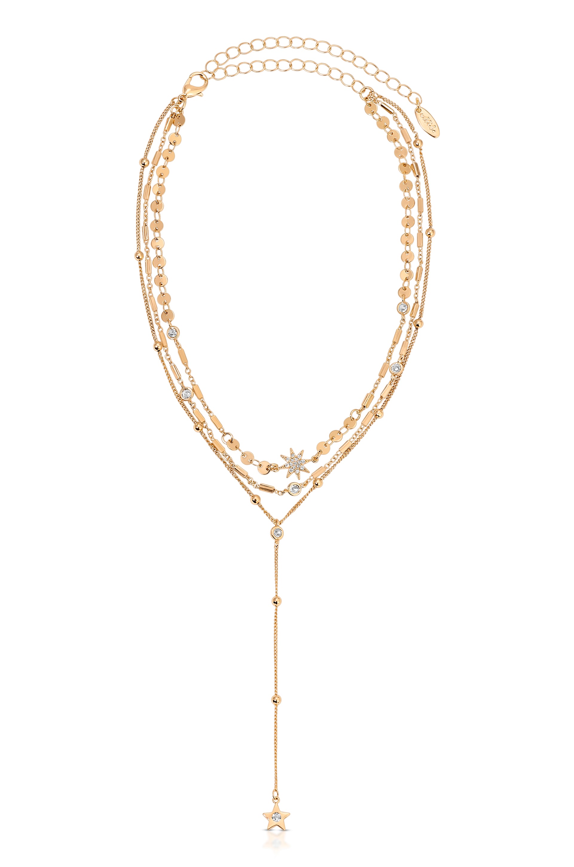 Forever Star Fall 18k Gold Plated Multi-Chain Choker