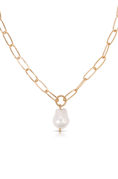 Single Pearl Chain Necklace