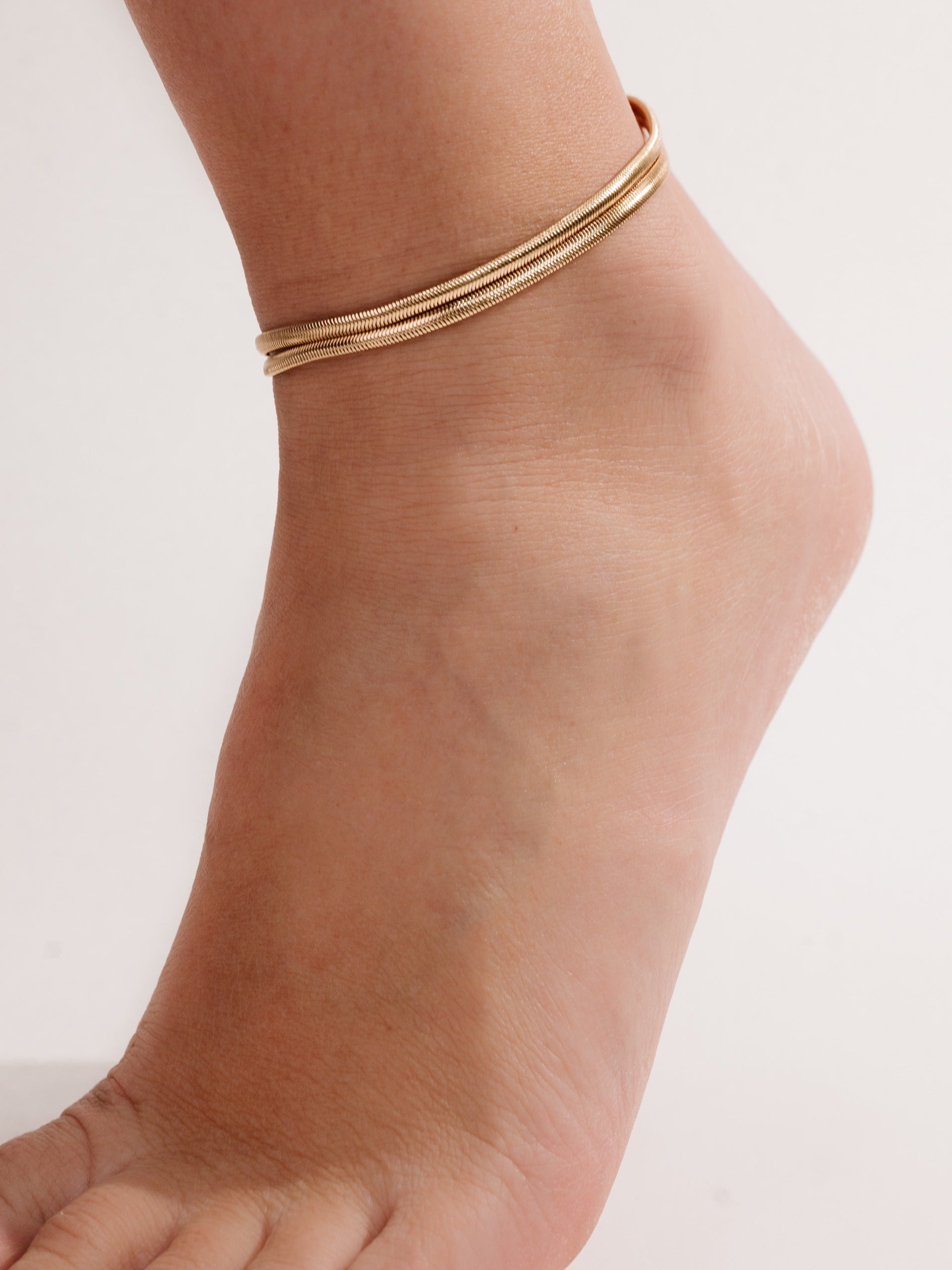 Double fashion chain anklet