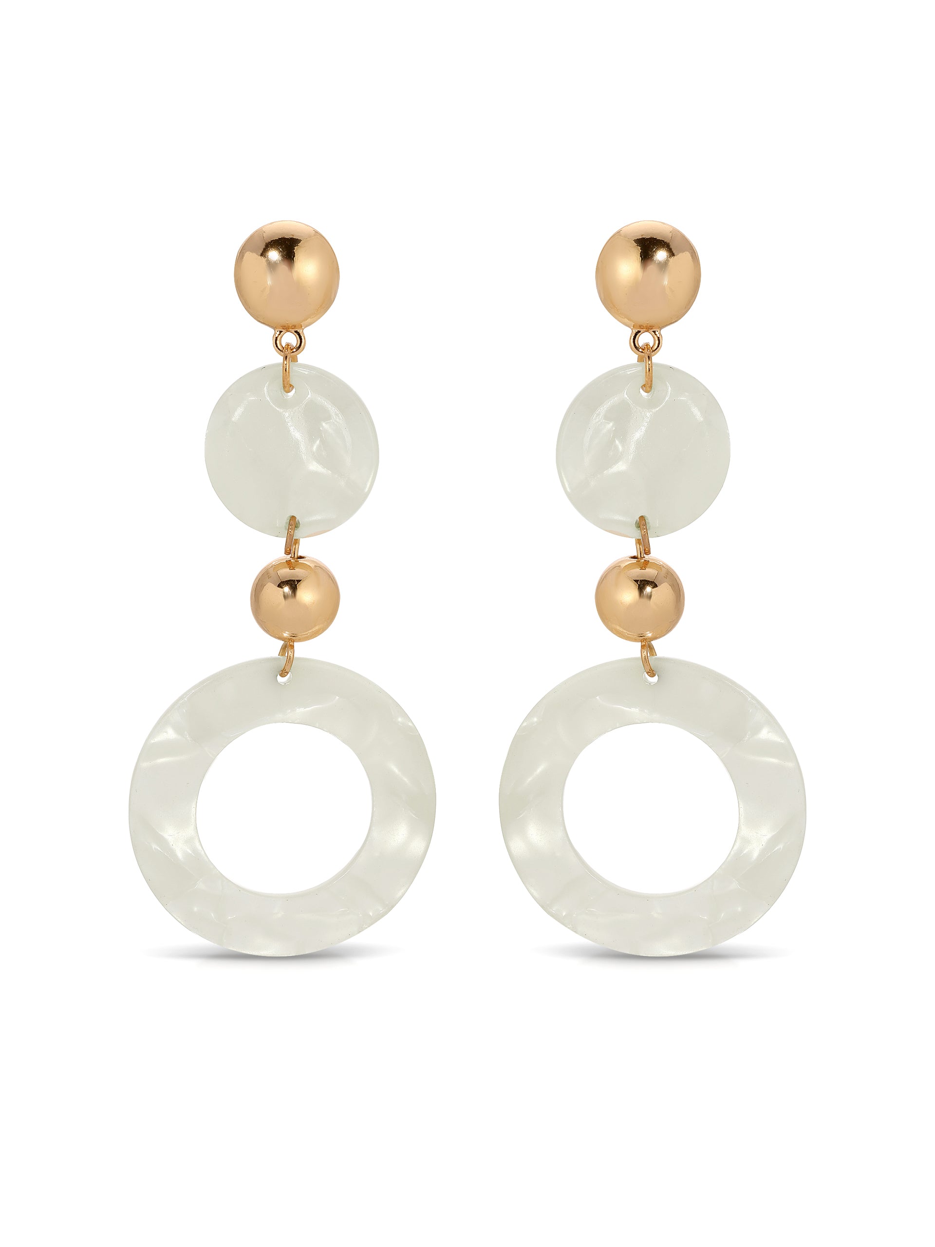 Soft Focus Resin Circle Drop Earrings